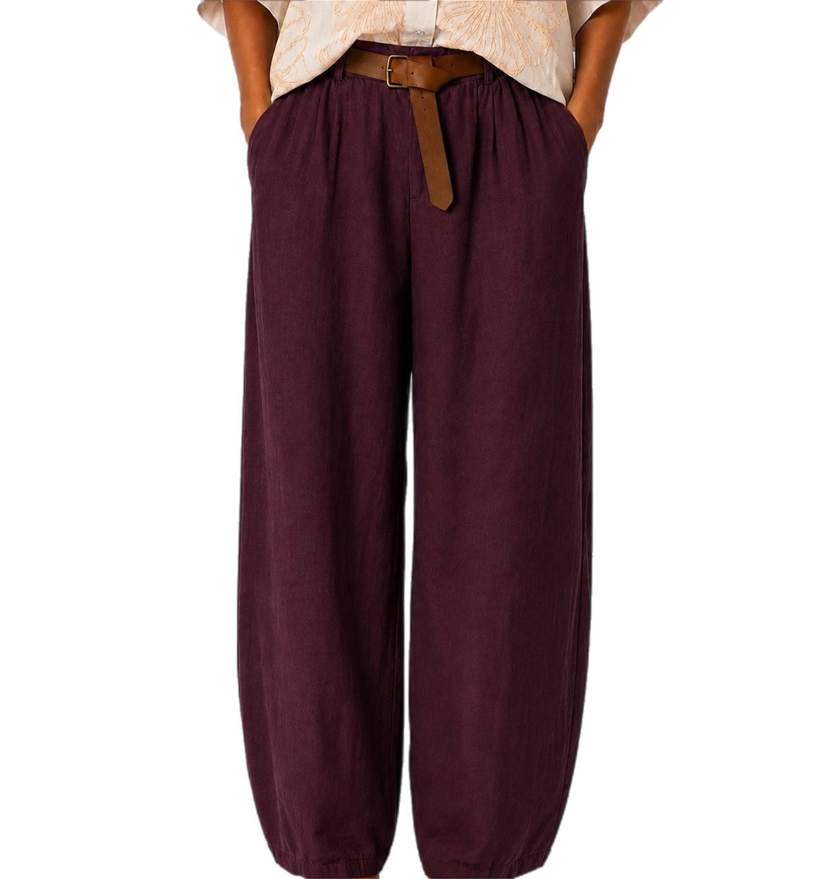 Matié pantalone flora prugna