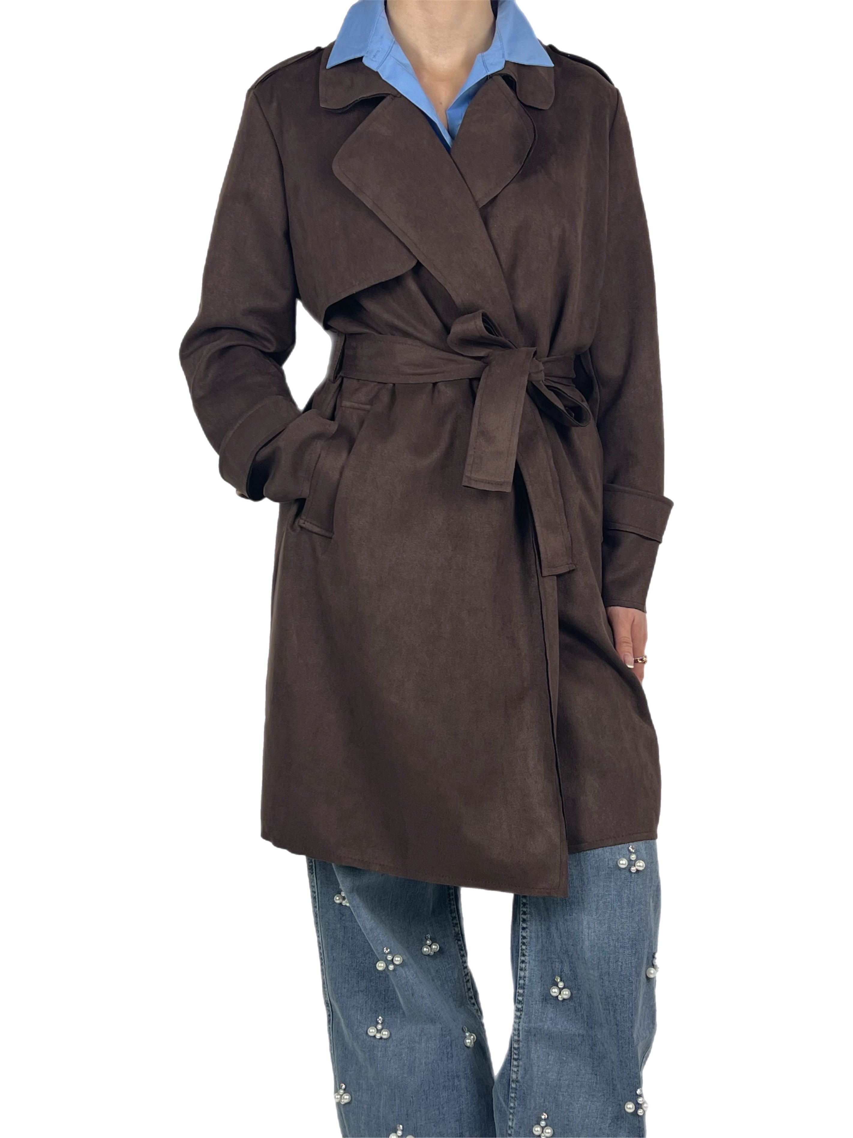 Matié trench ecocamoscio ciocco