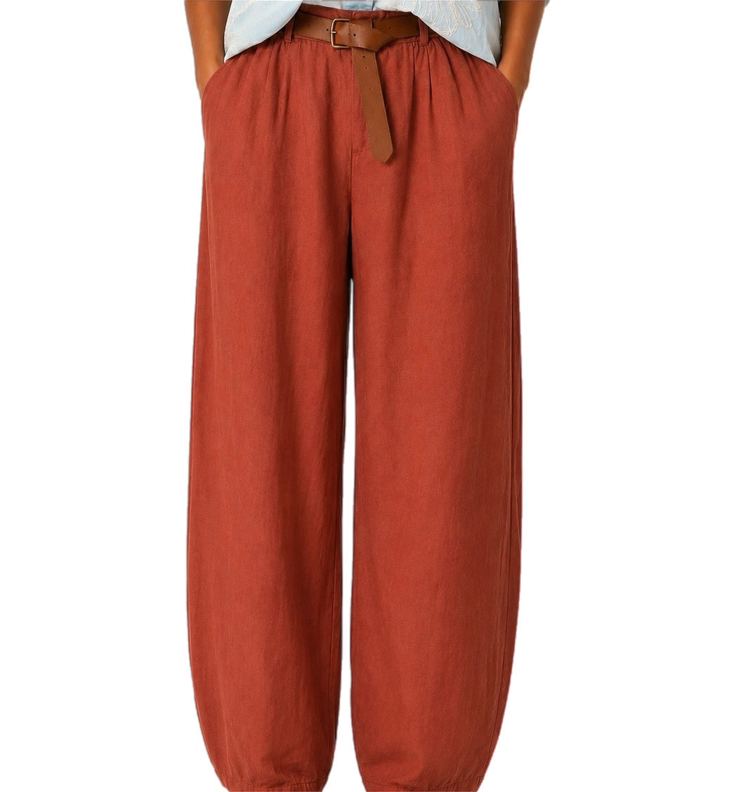 Matié pantalone flora coccio