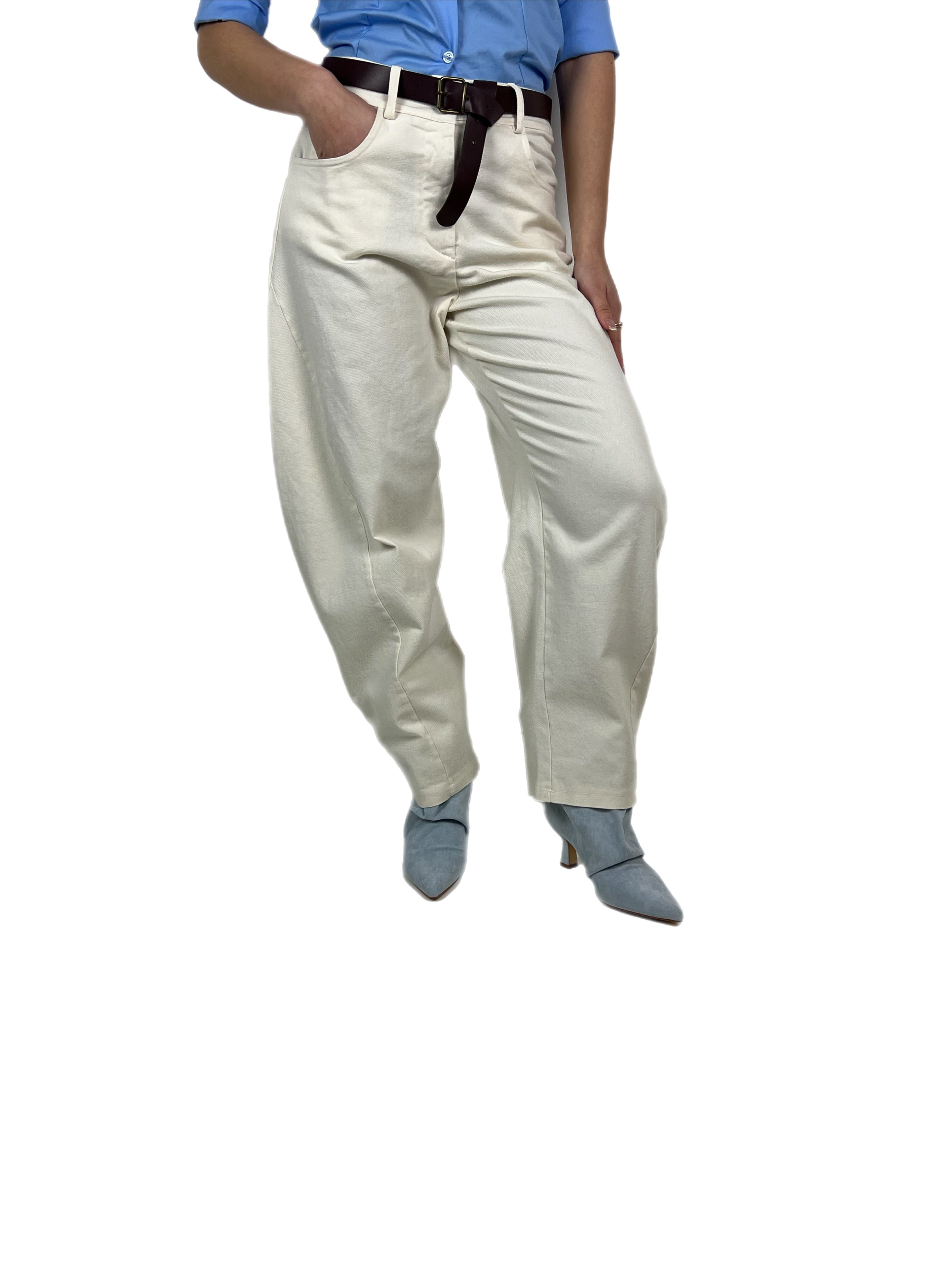 Matié pantalone geranio panna