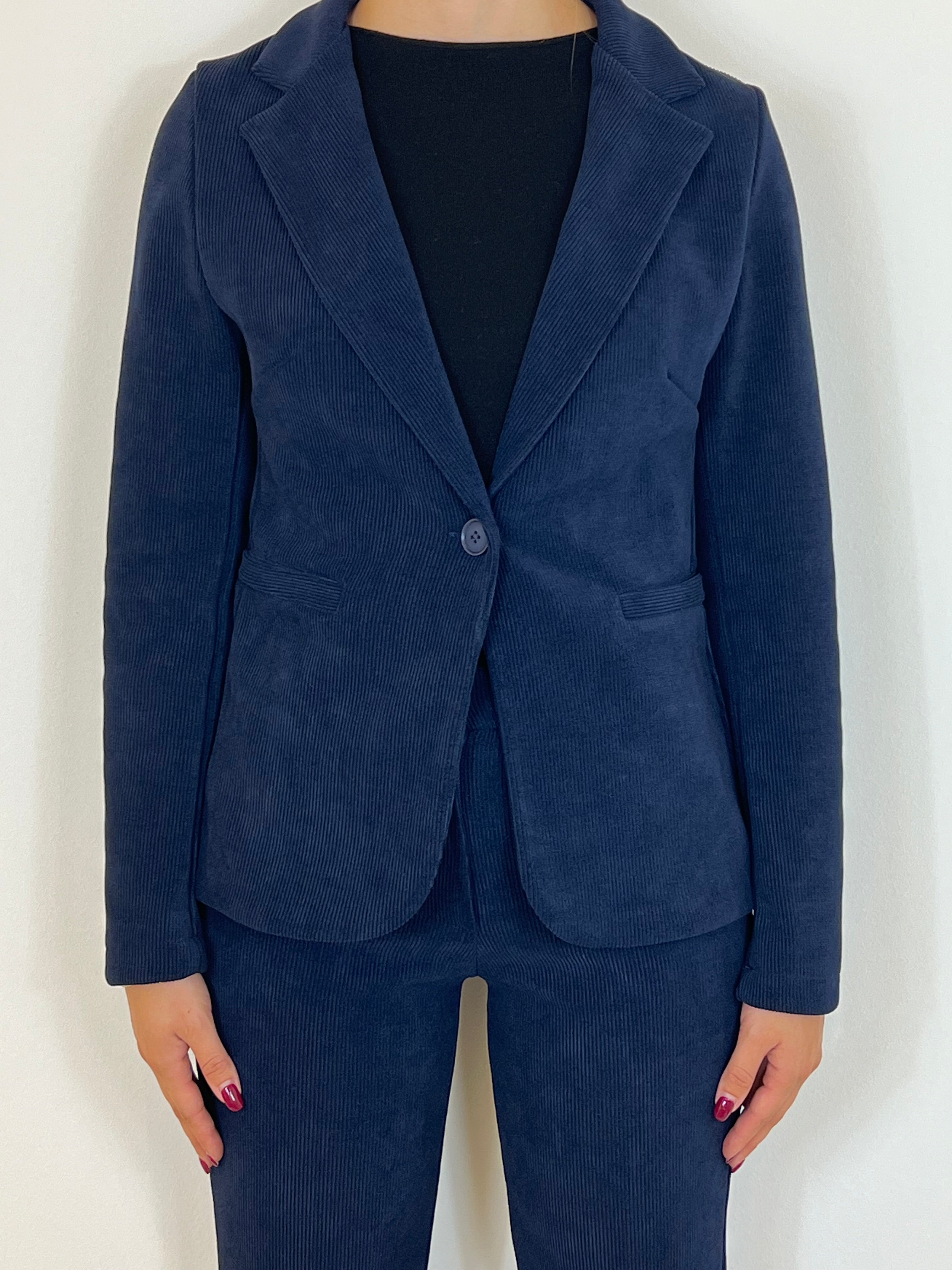 Matié giacca velluto amelie blu