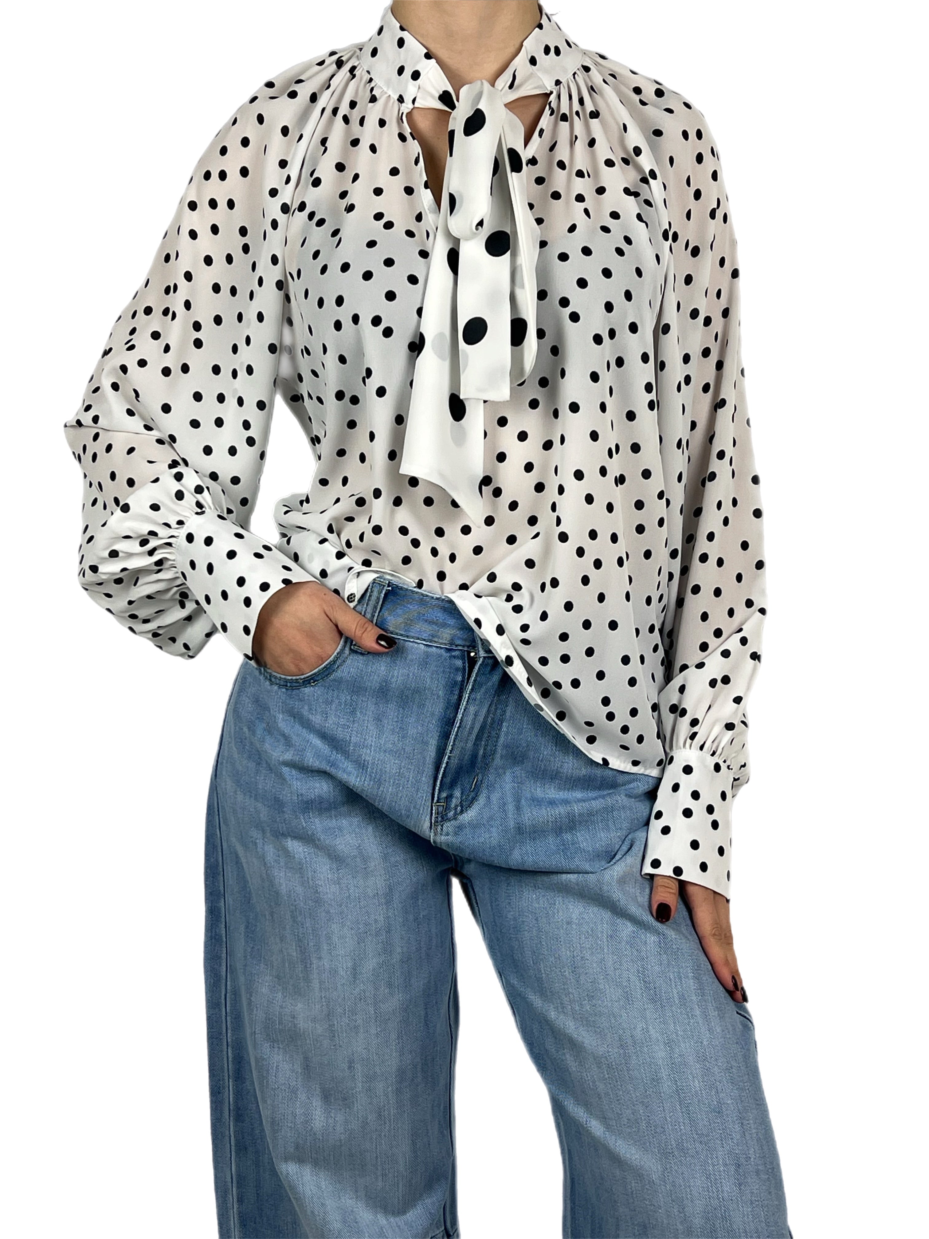 Two way blusa pois