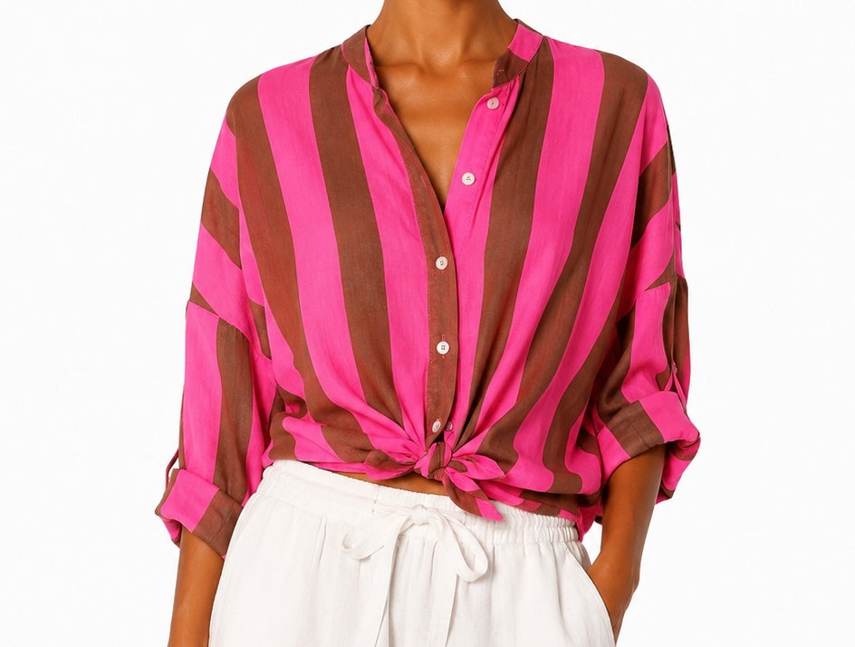 Matié camicia fucsia/ciokko