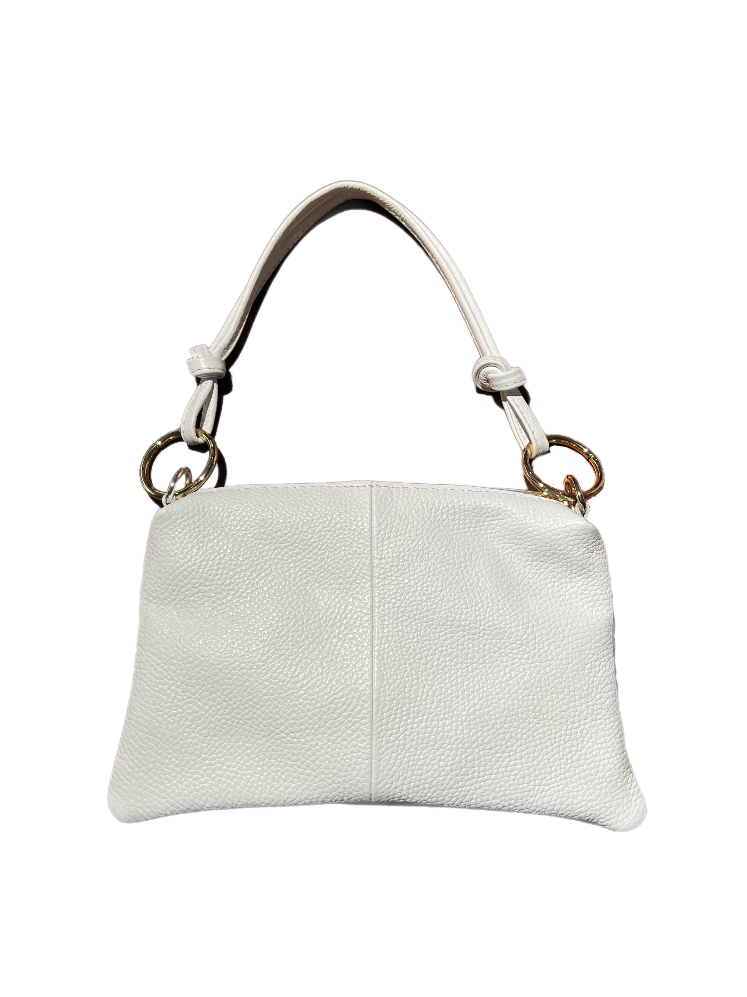 Matié borsa pelle kiky bianco