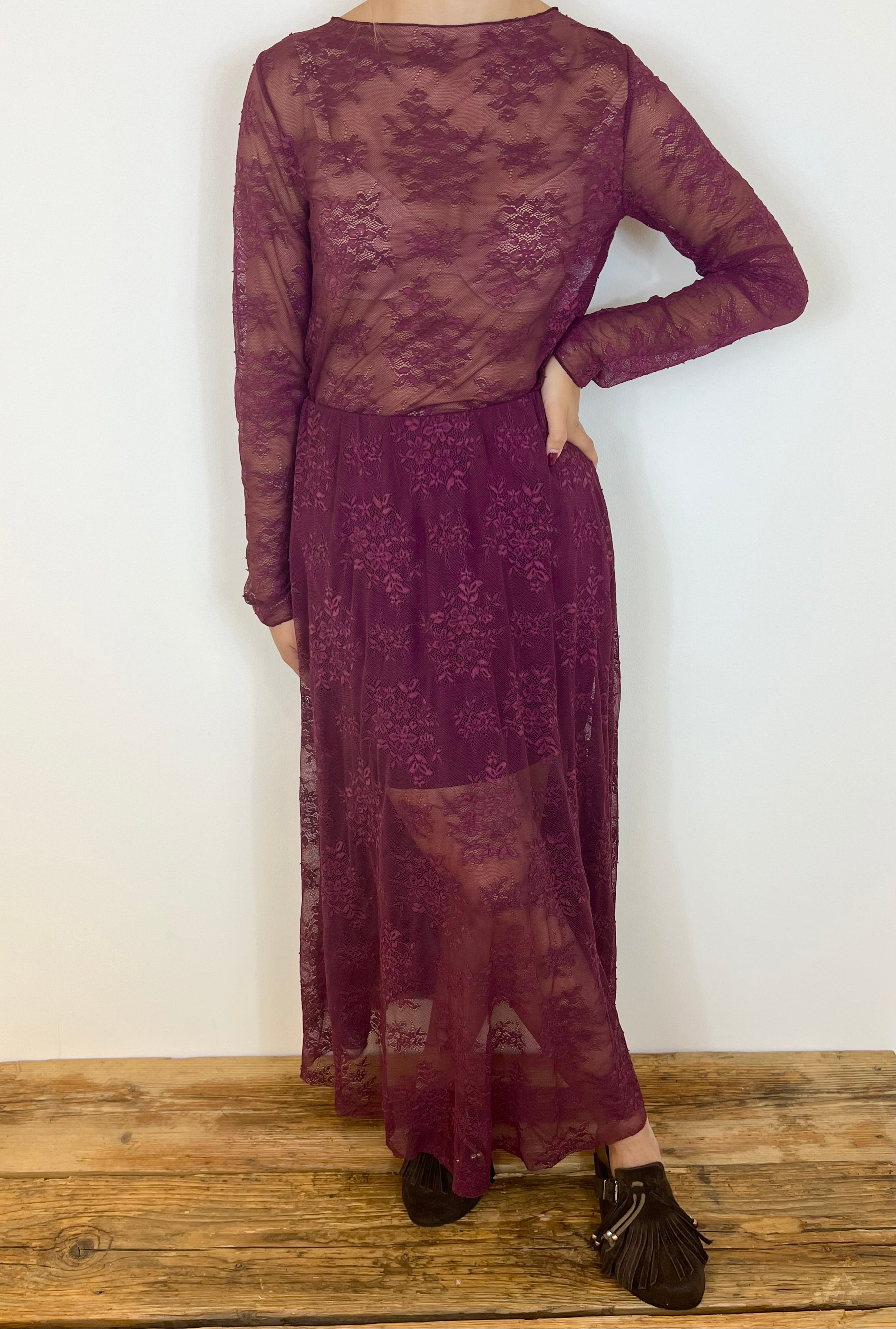 Matié completo pizzo bordeaux