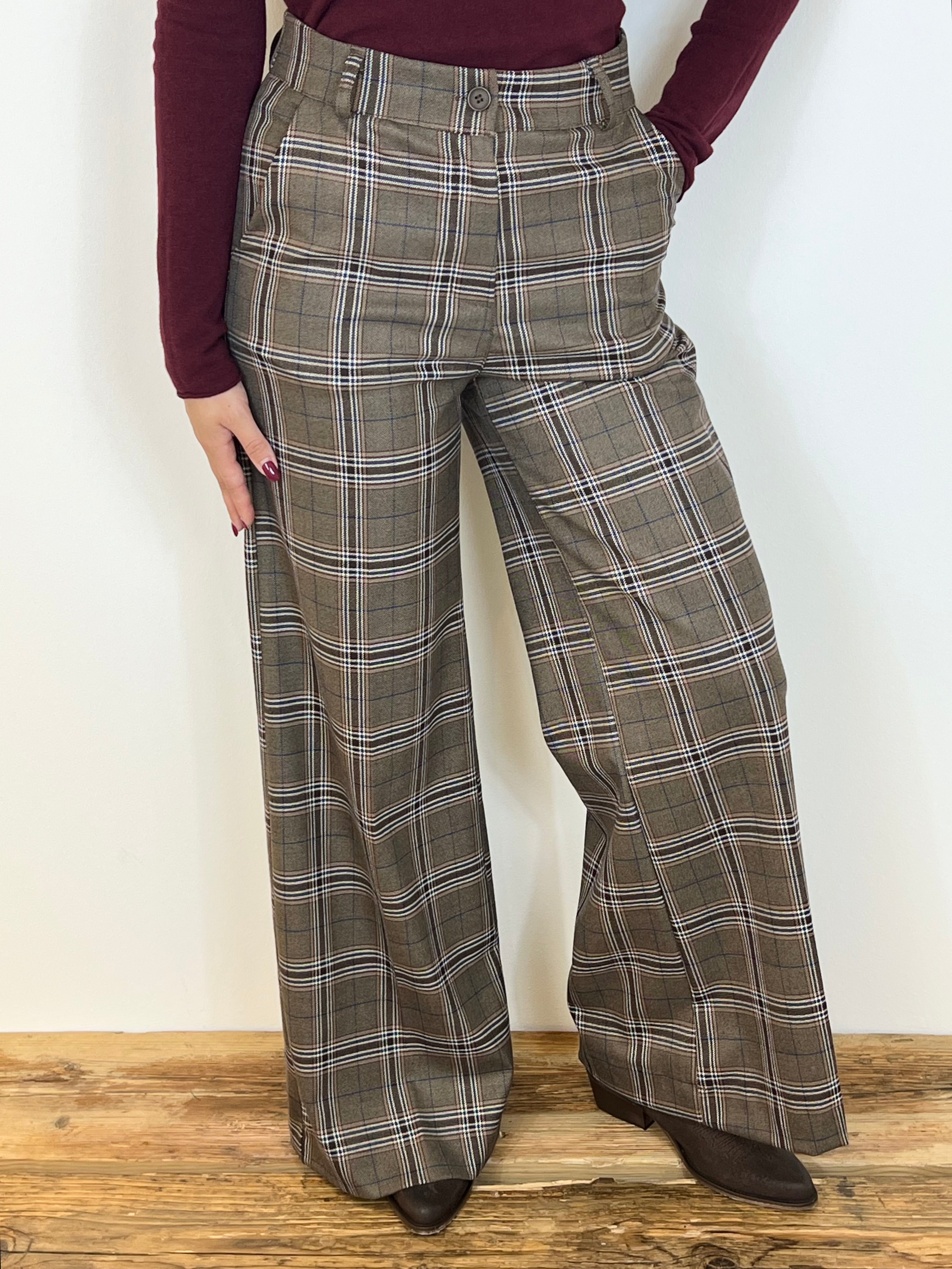 Matié pantalone quadro palazzo