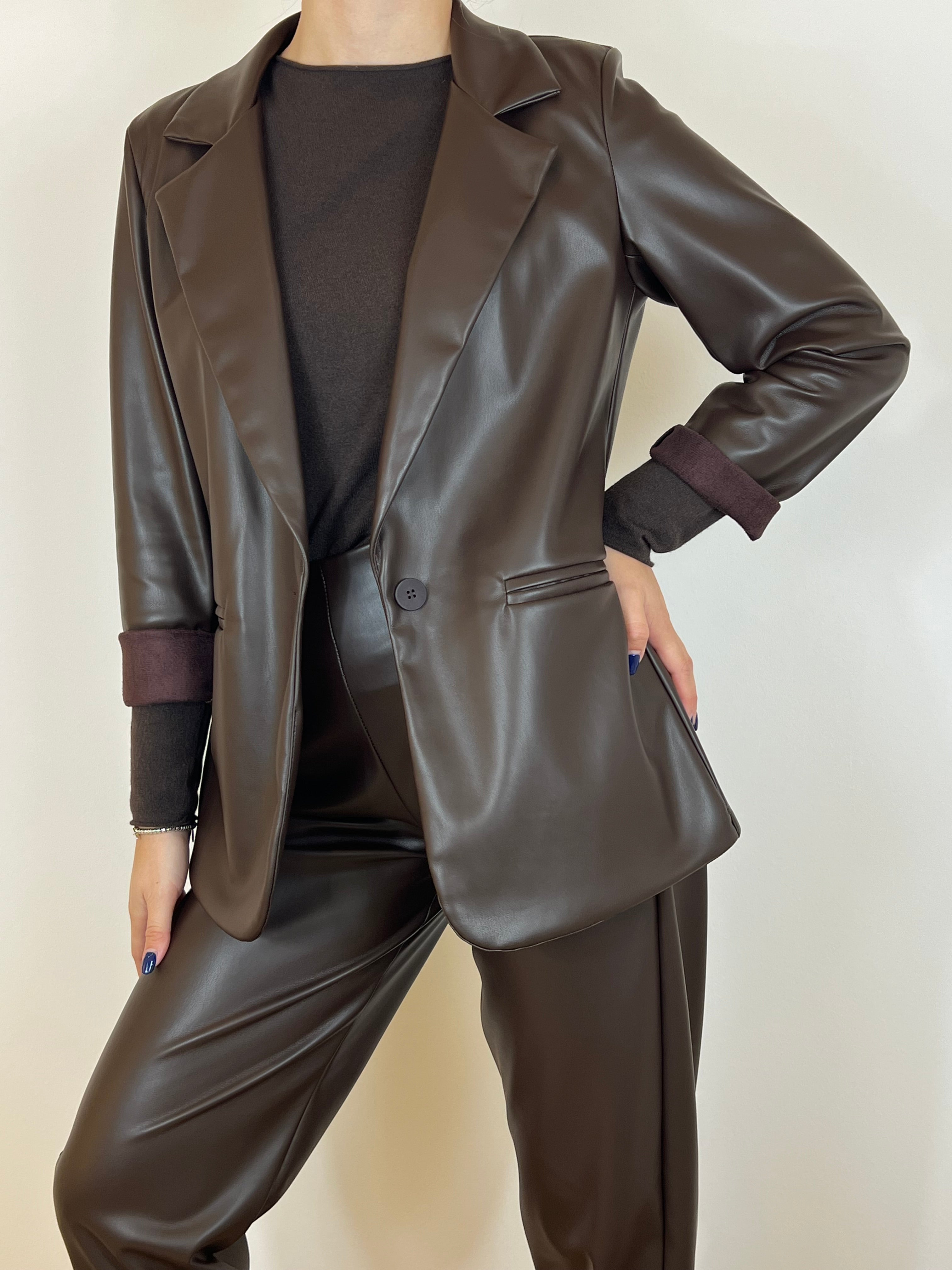 Matié blazer Oxford cioccolato