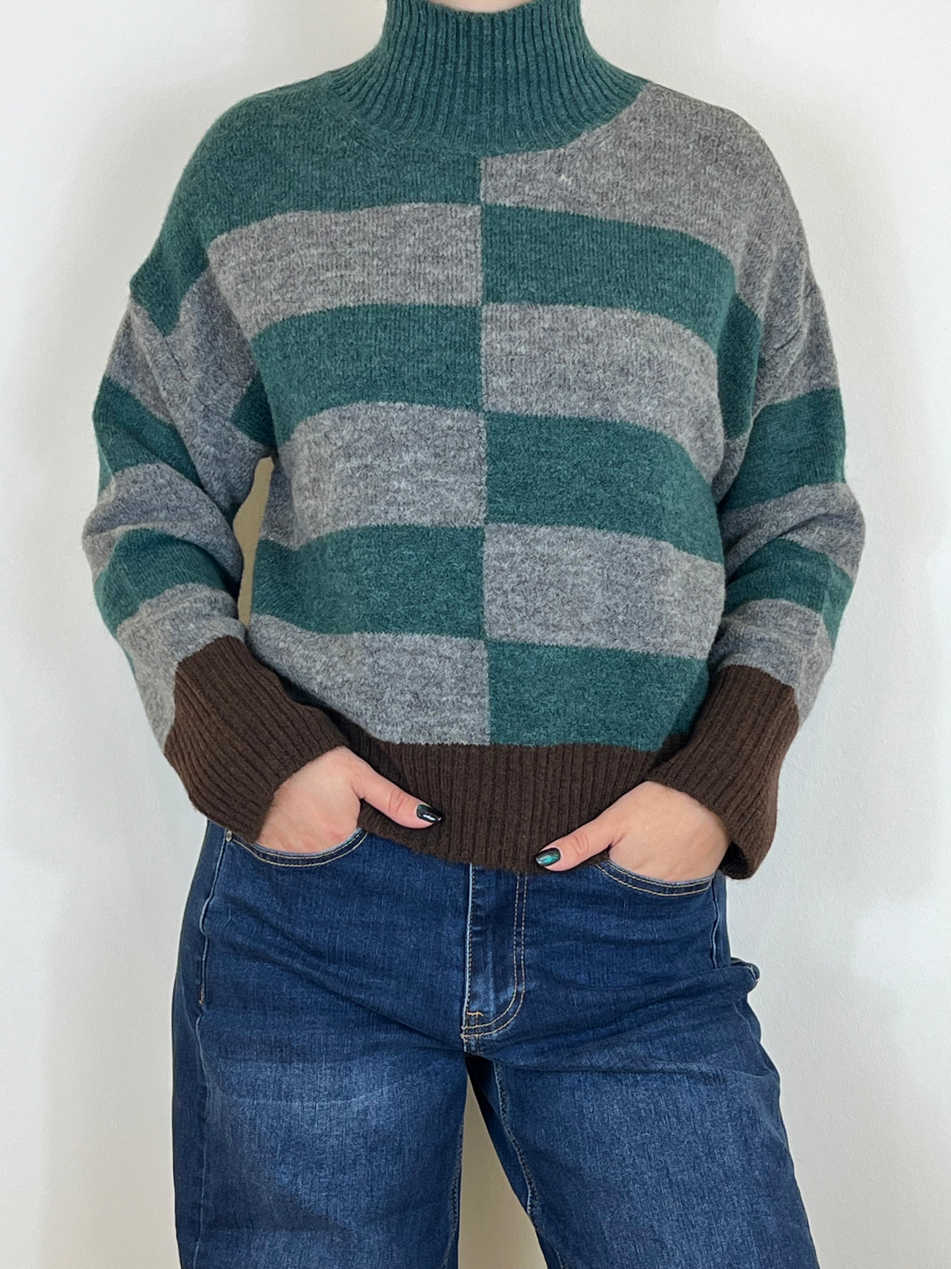 Matié maglia micol verde/grigio