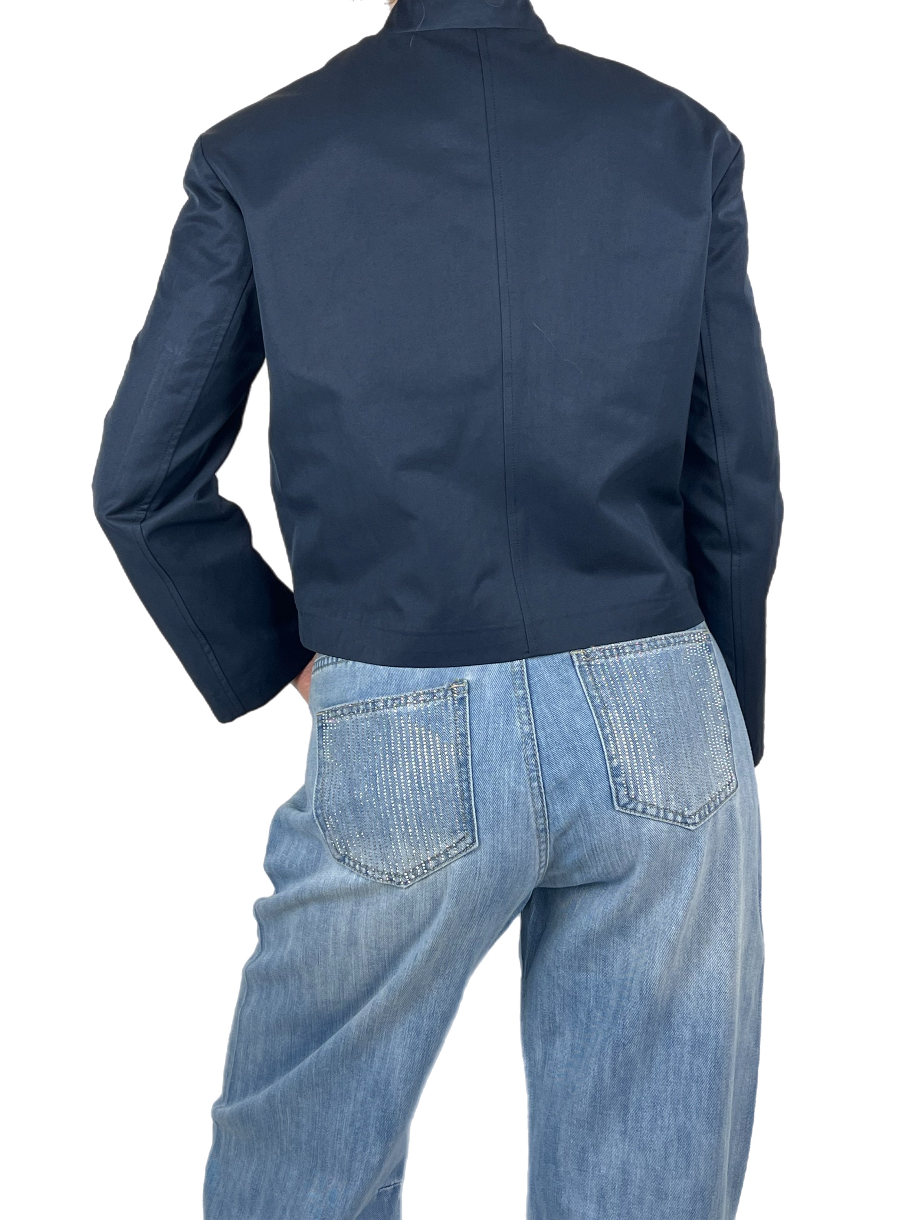 Susy mix giacchino ricamo blu