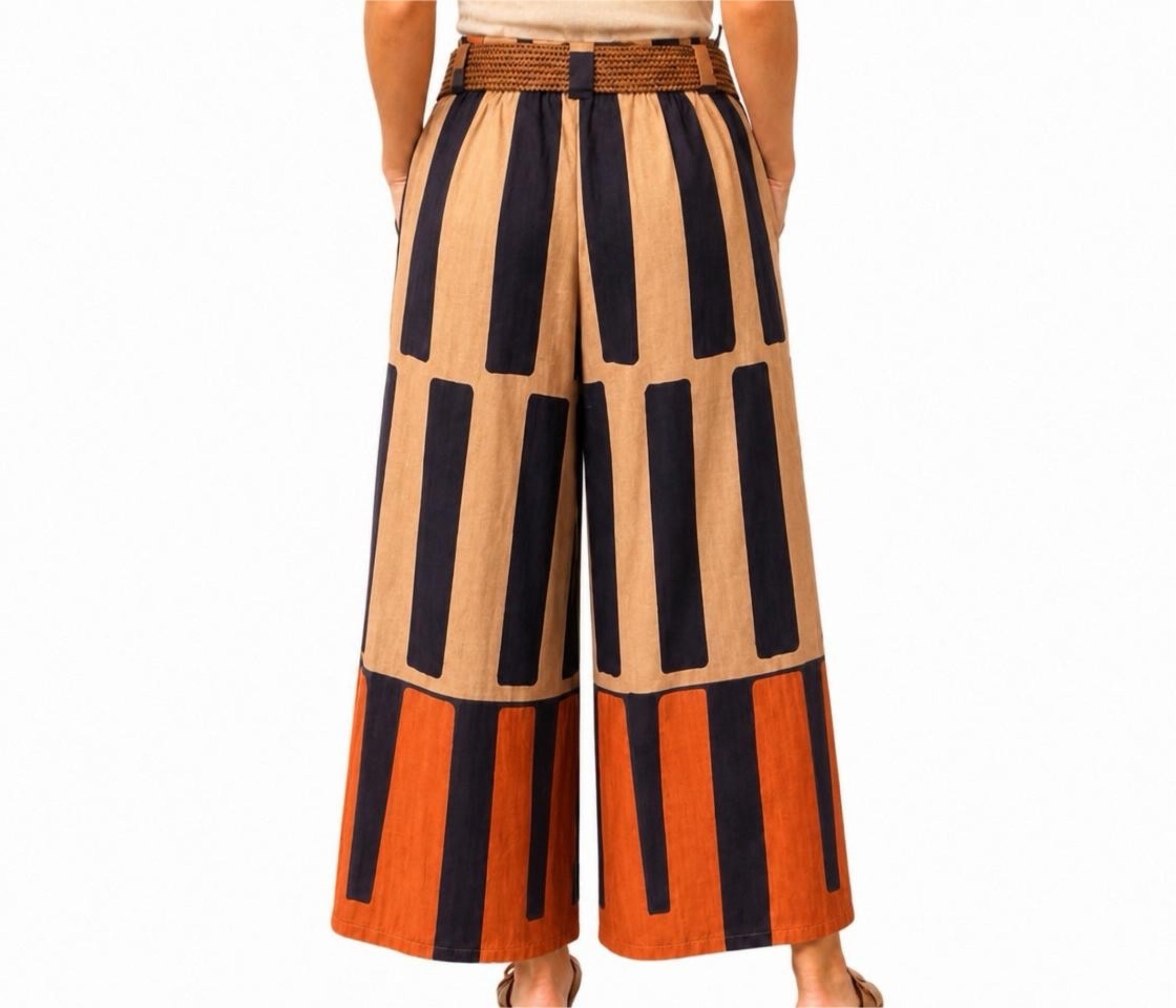 Matié pantalone Mumbai panna/blu