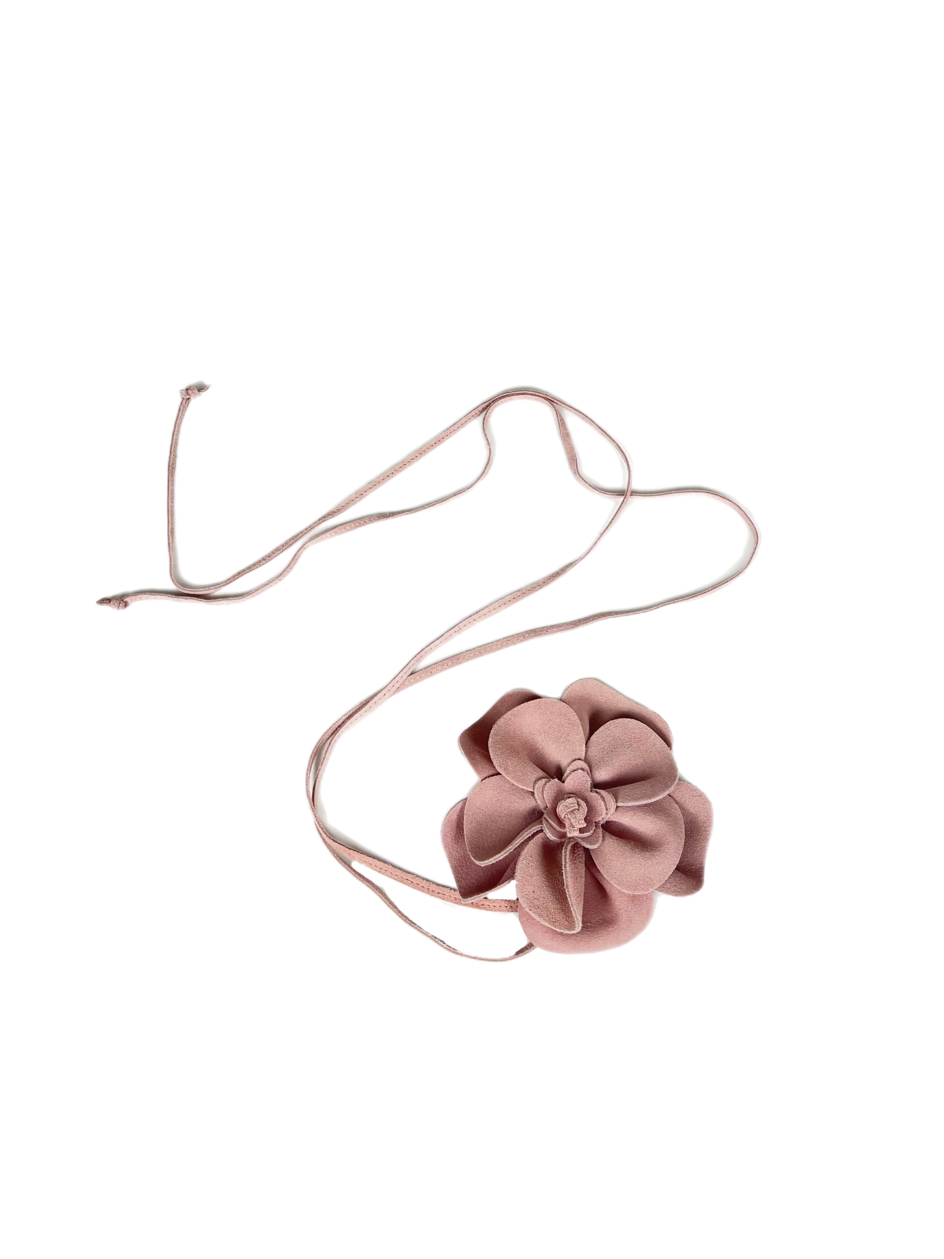 Matié cintura camoscio peonia rosa
