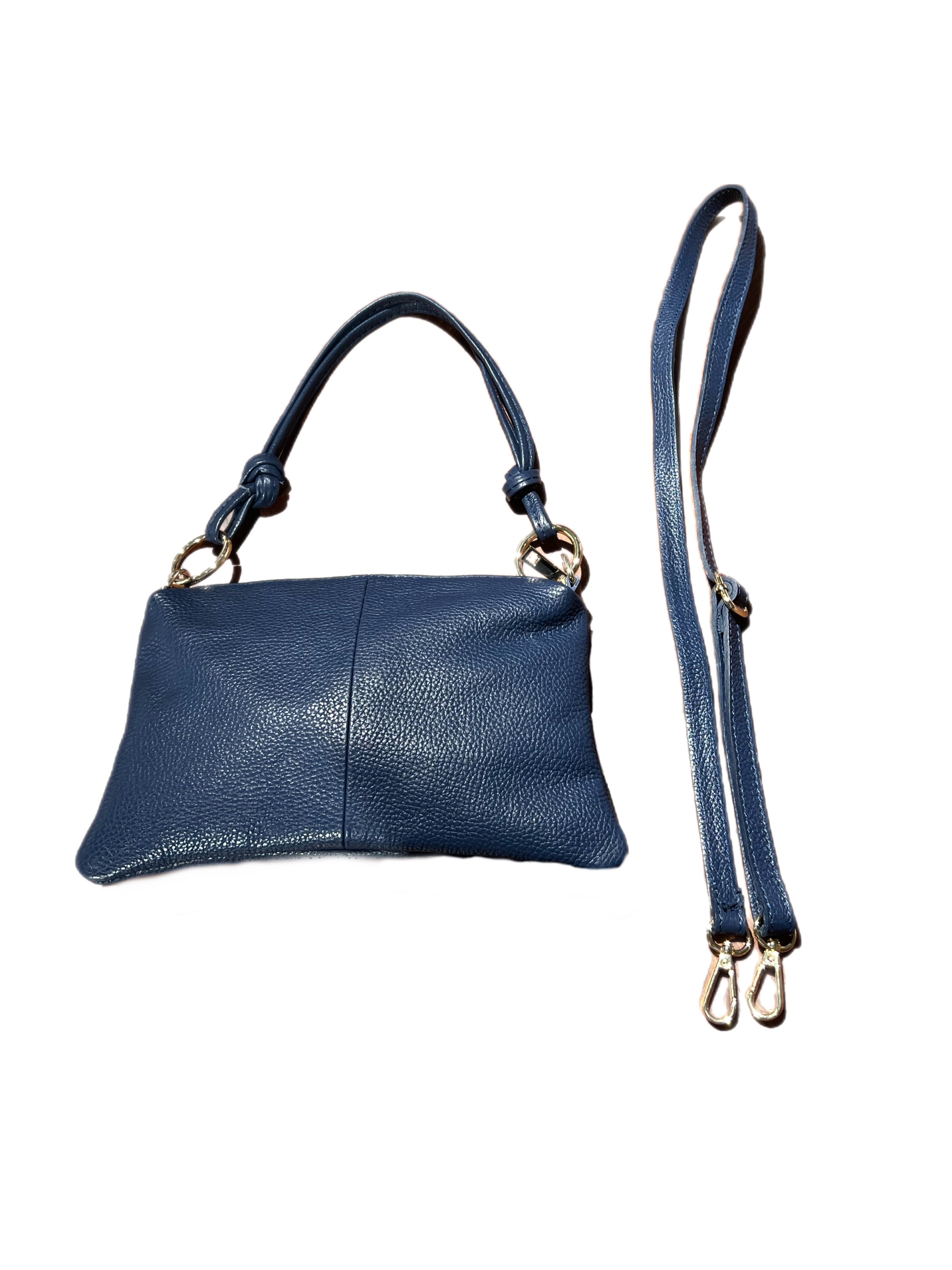 Matié borsa pelle kiky blu