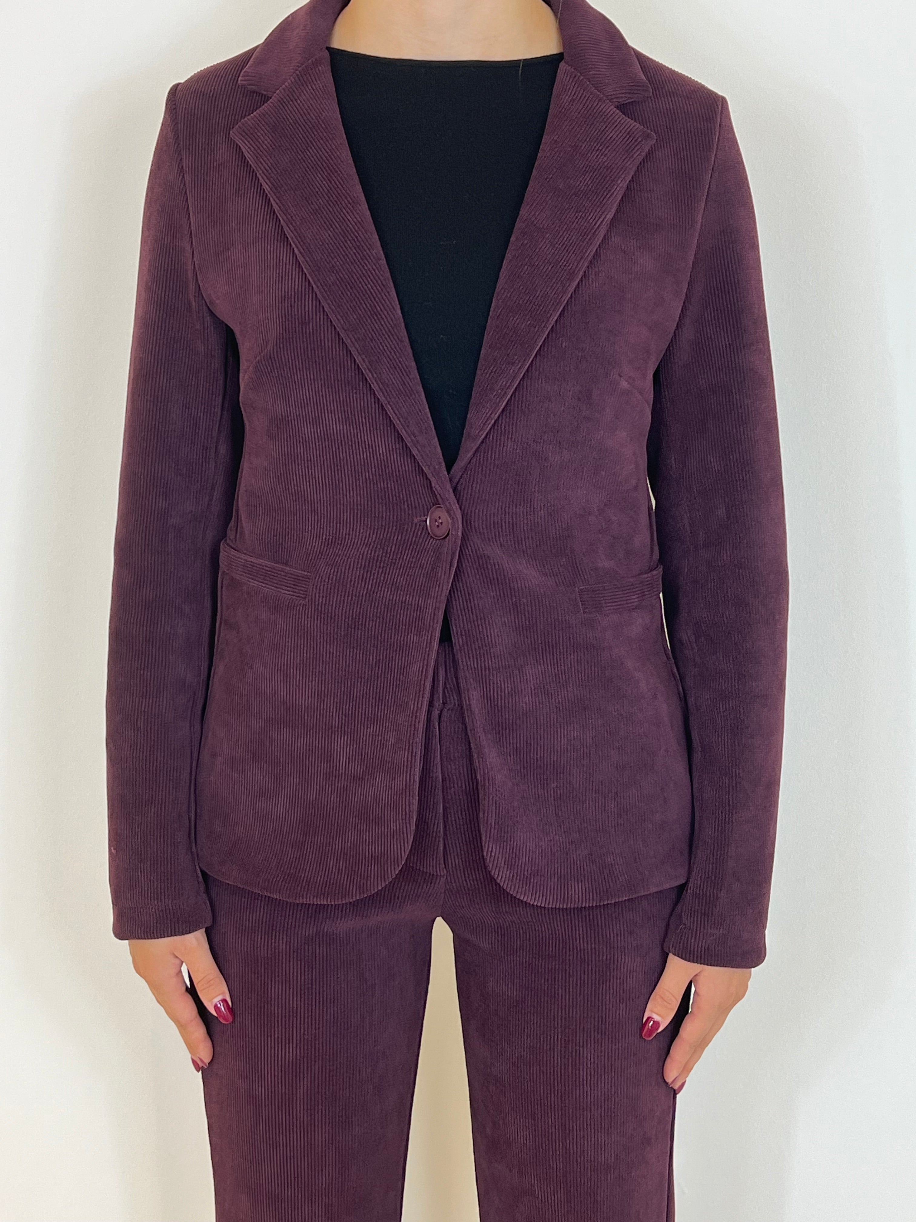 Matié giacca velluto amelie vinaccia