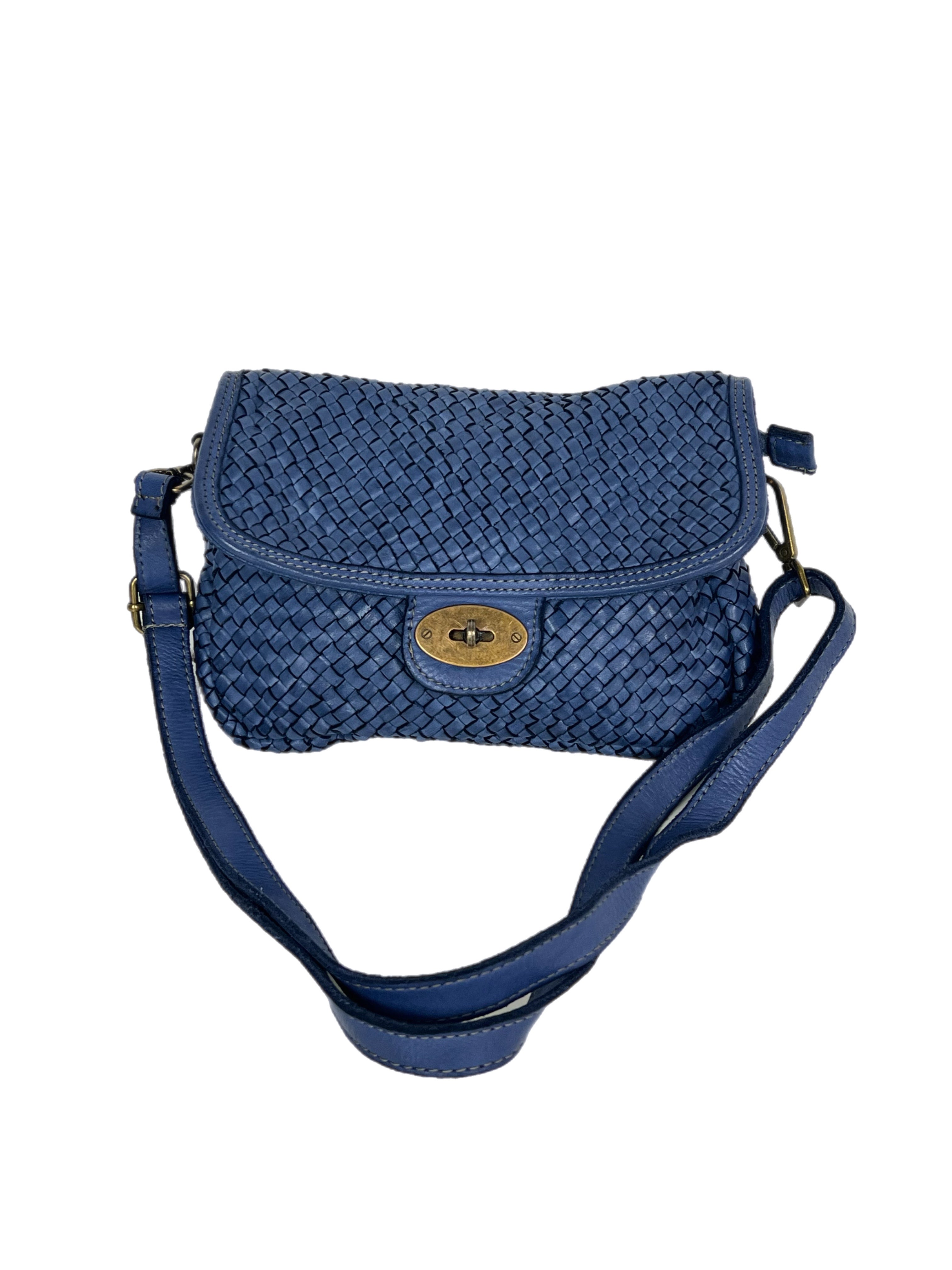 Matié borsa pelle Murcia azzurro