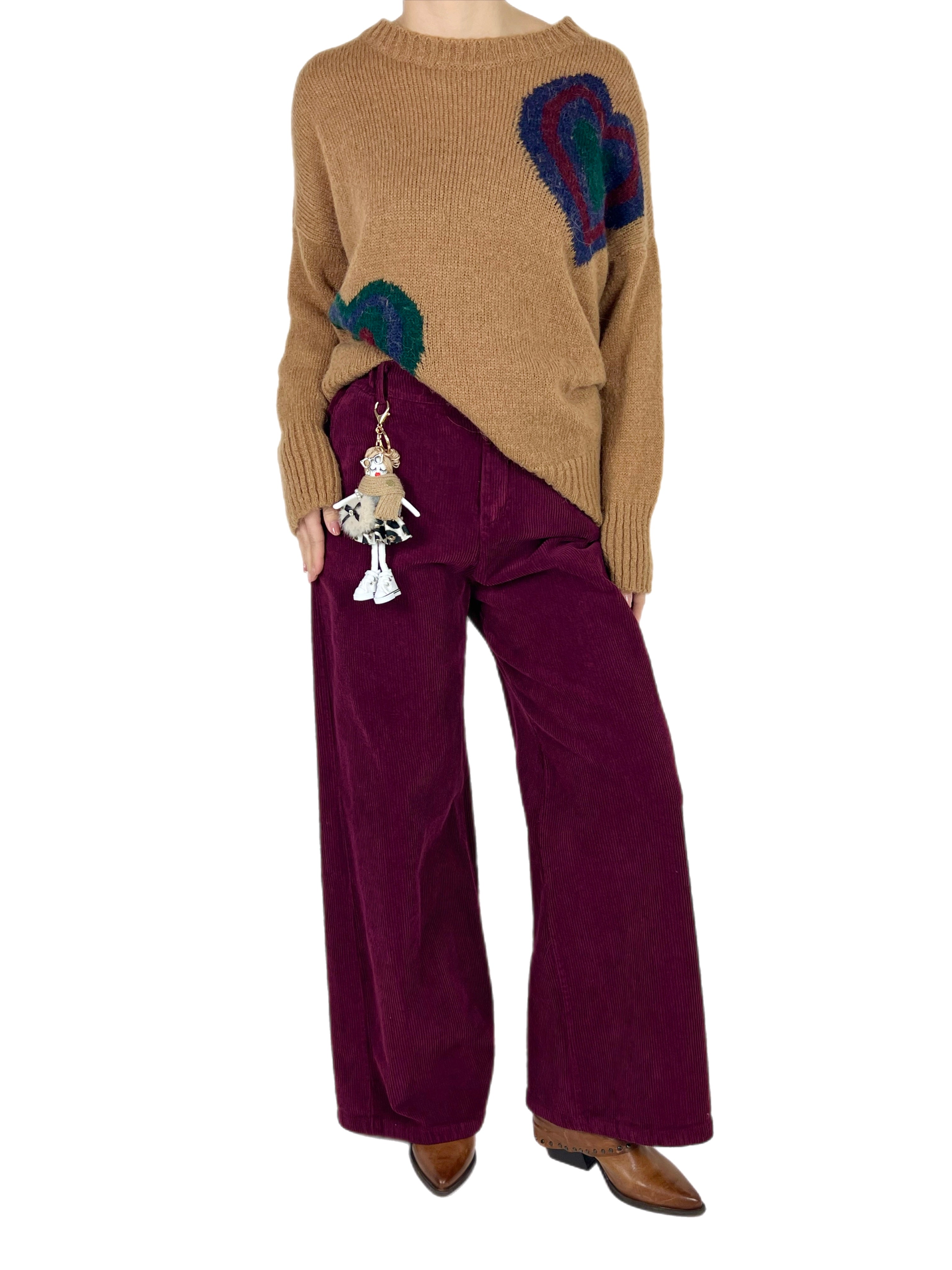 Matié pantaloni ronny bordeaux