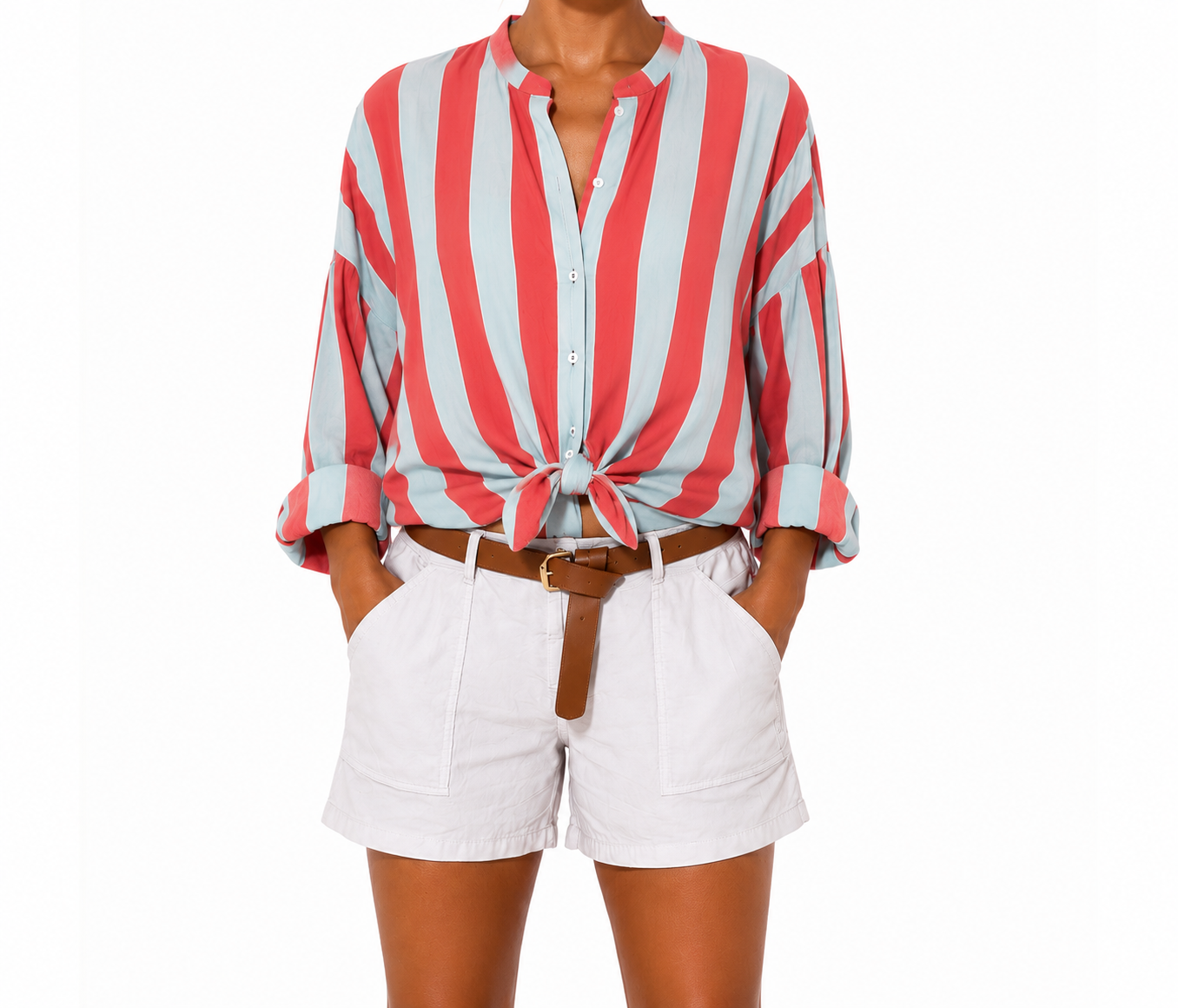 Matié camicia Blanca azz./rosso