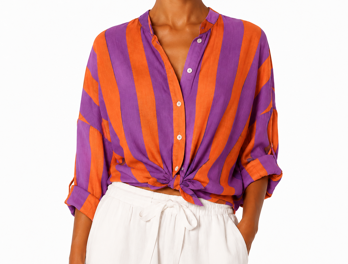 Matié camicia kylie arancio/viola