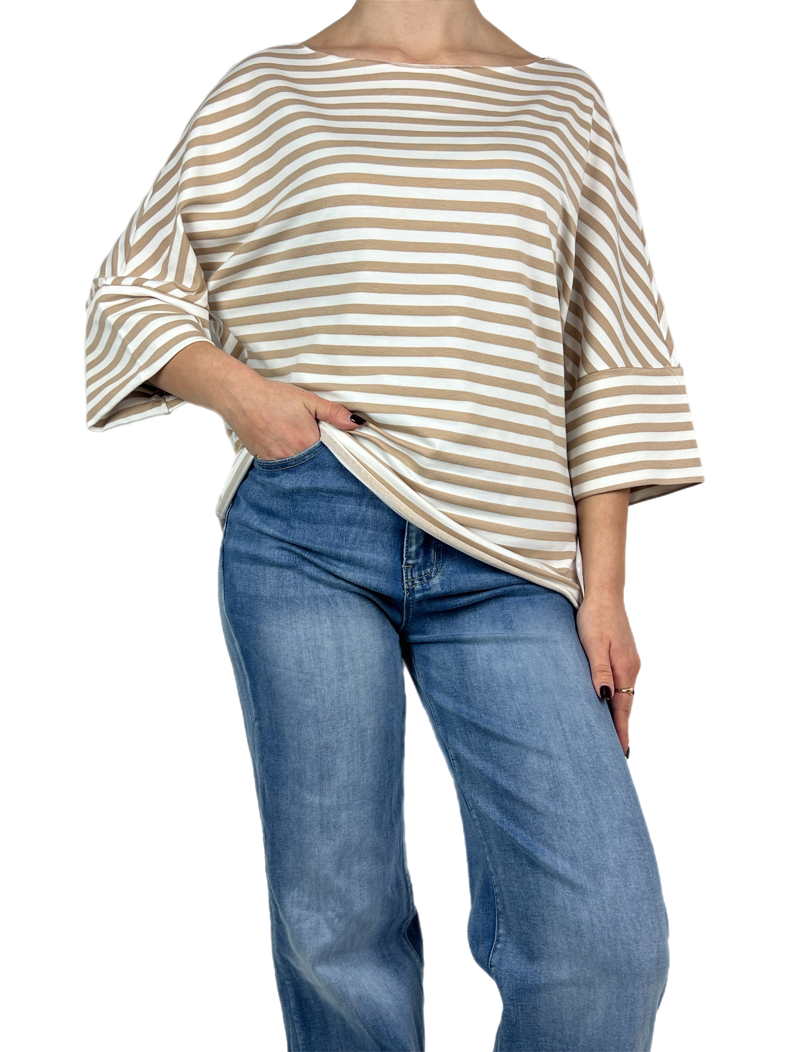 Matié maglia zebra sabbia