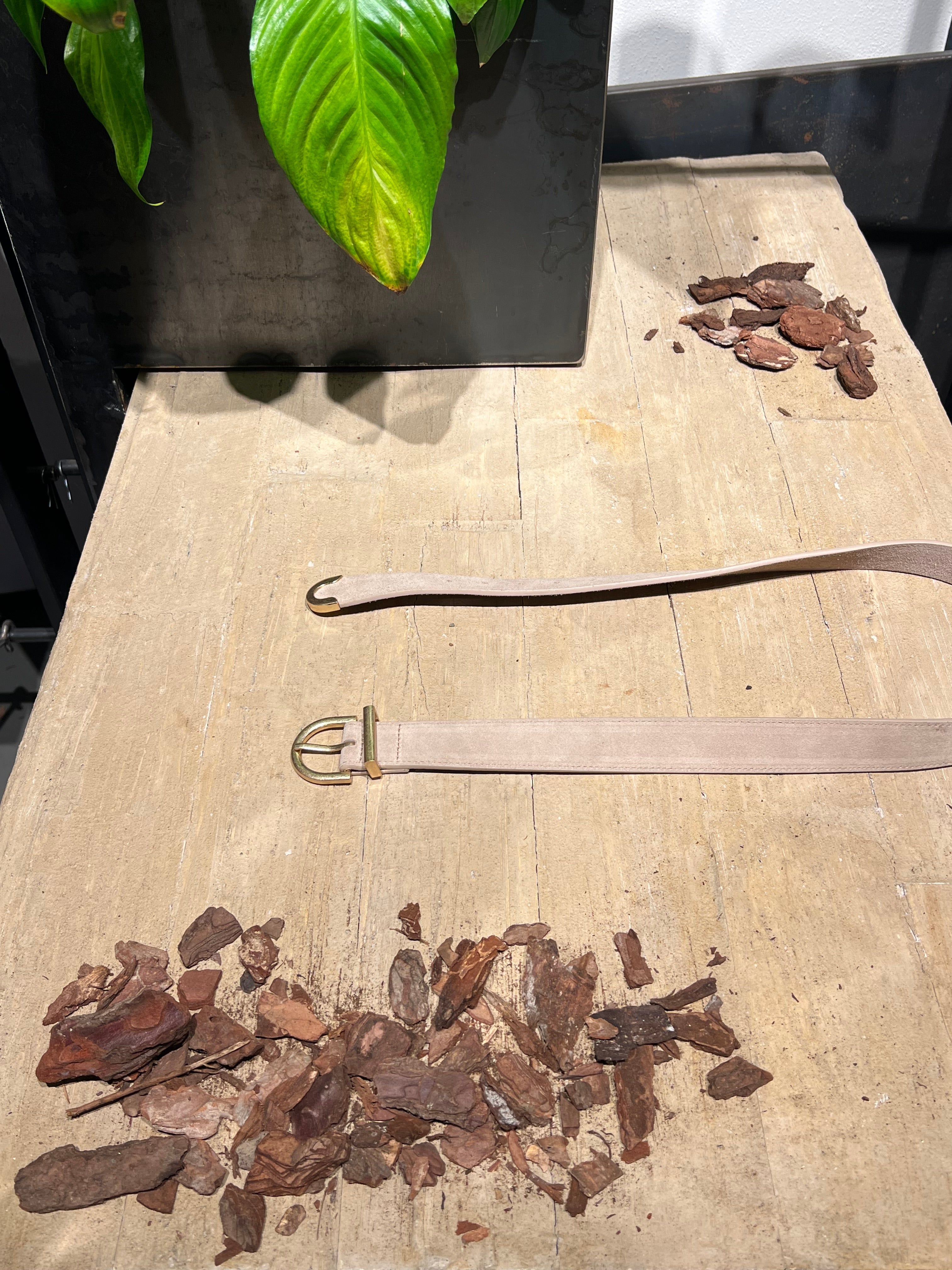 Matié cintura pelle scamosciata sabbia