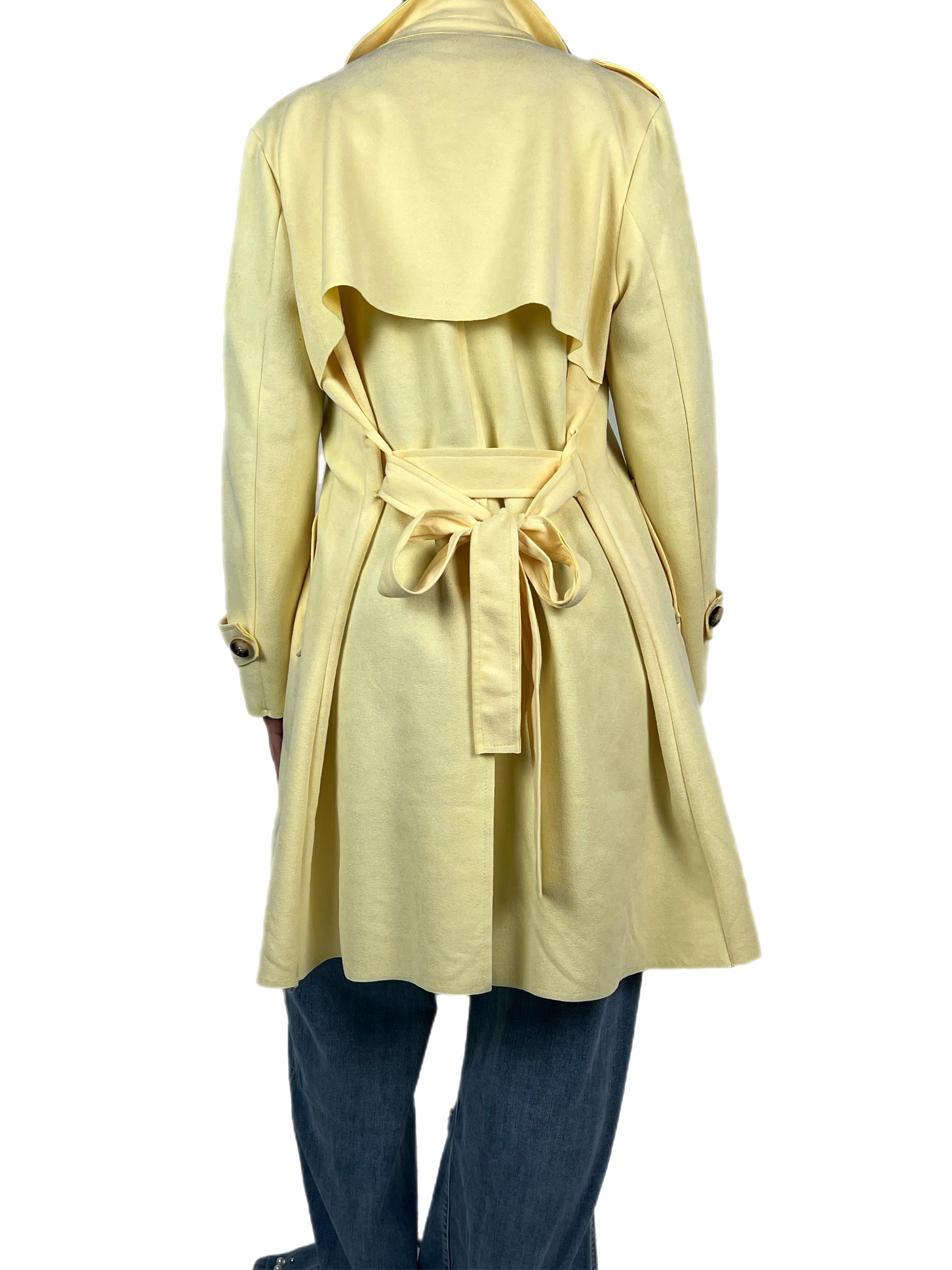 Matié trench ecocamoscio limone