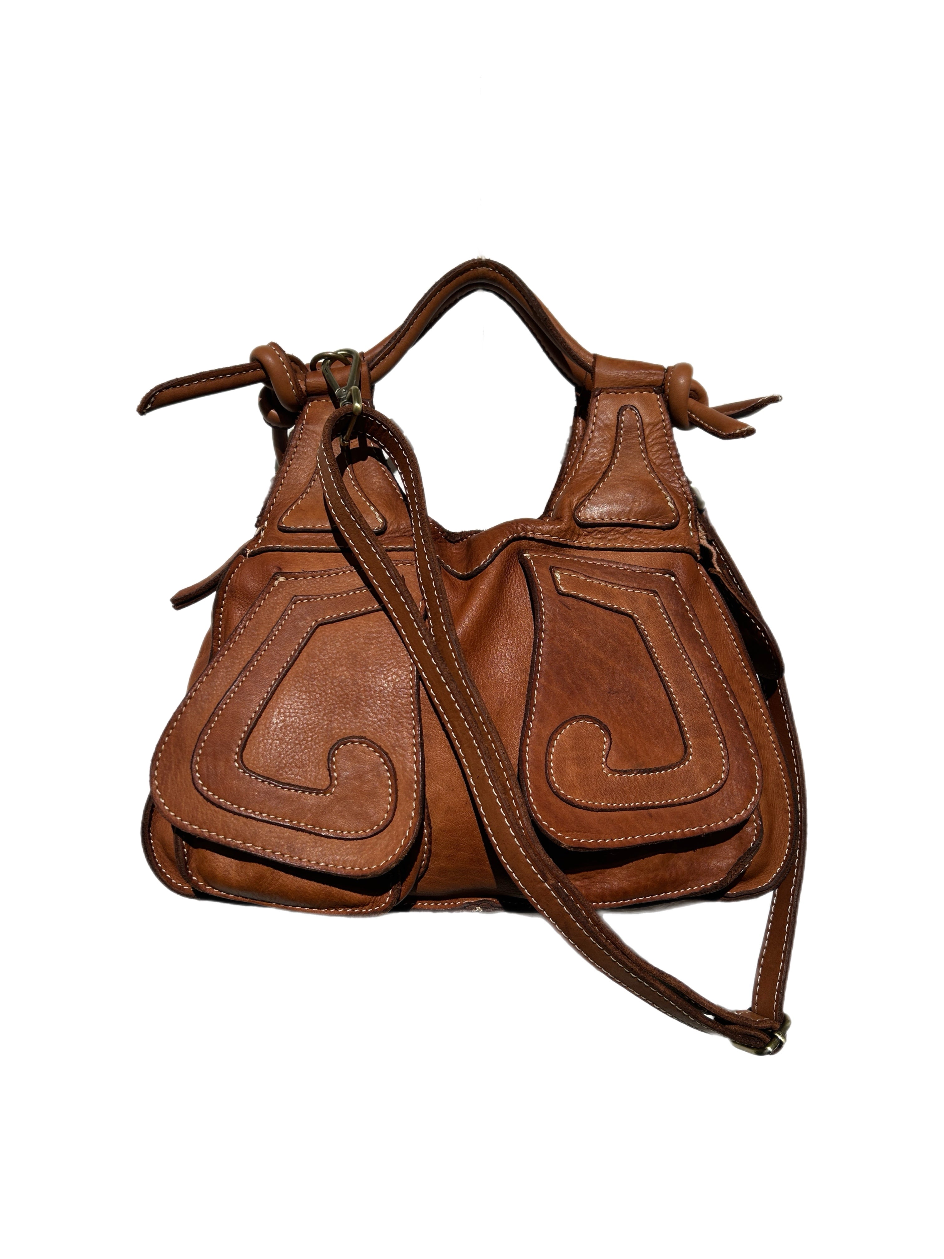 Matié borsa pelle siena cuoio