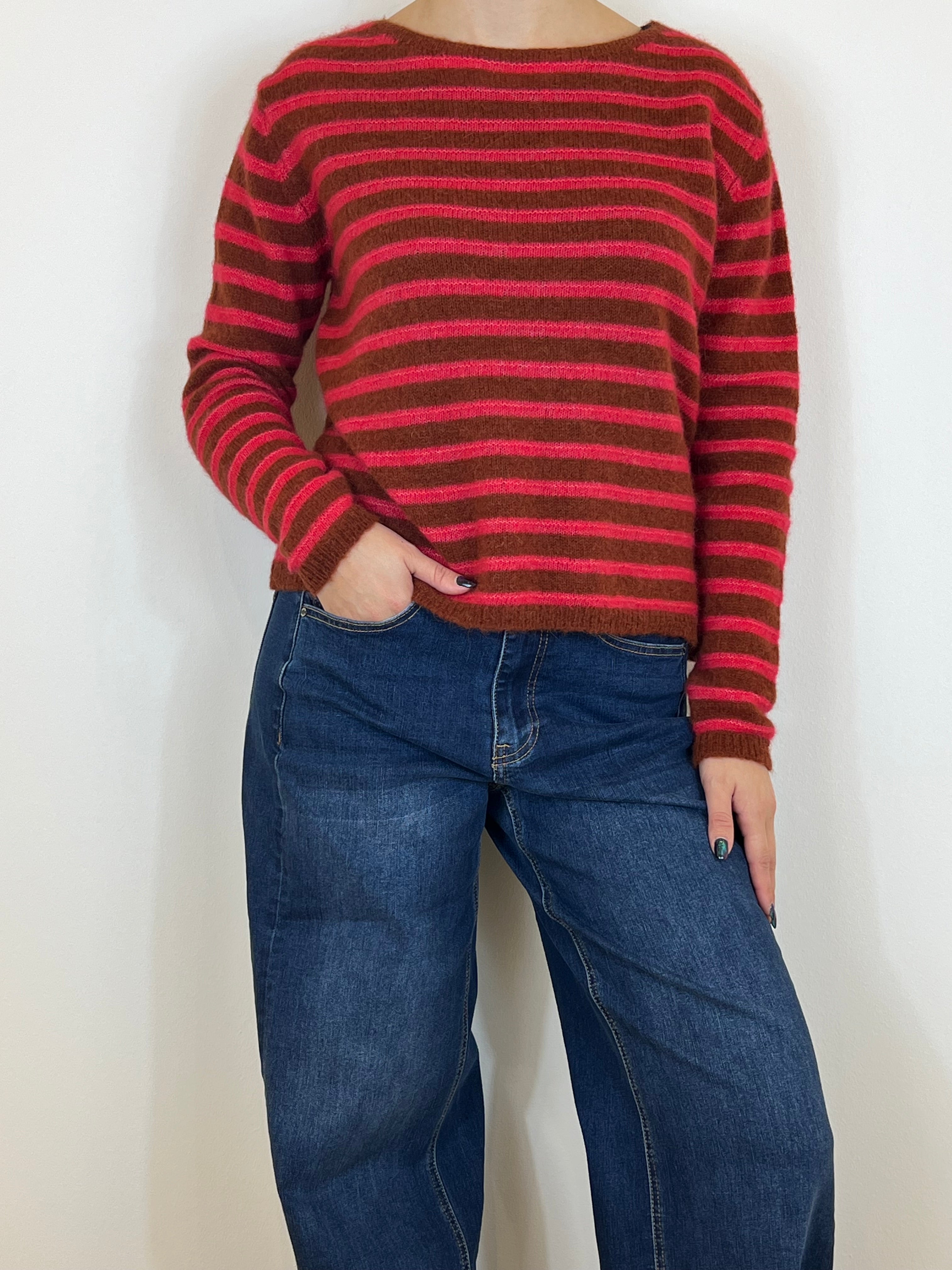 Matié maglia baby tabacco/fragola