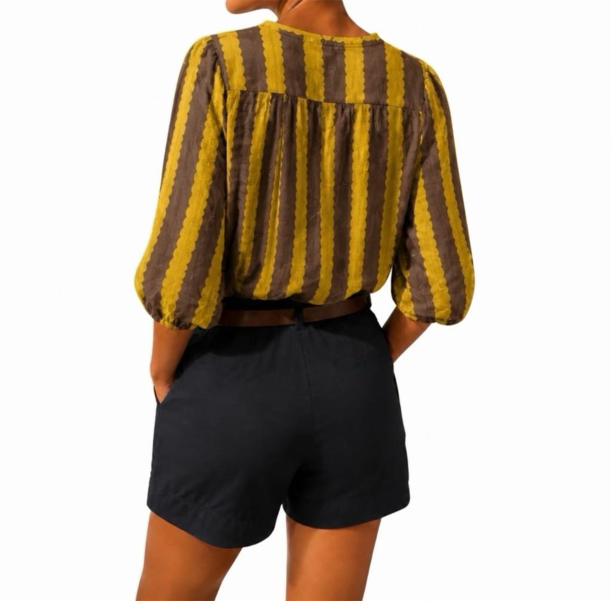 Matié camicia Alice olio/ciokko