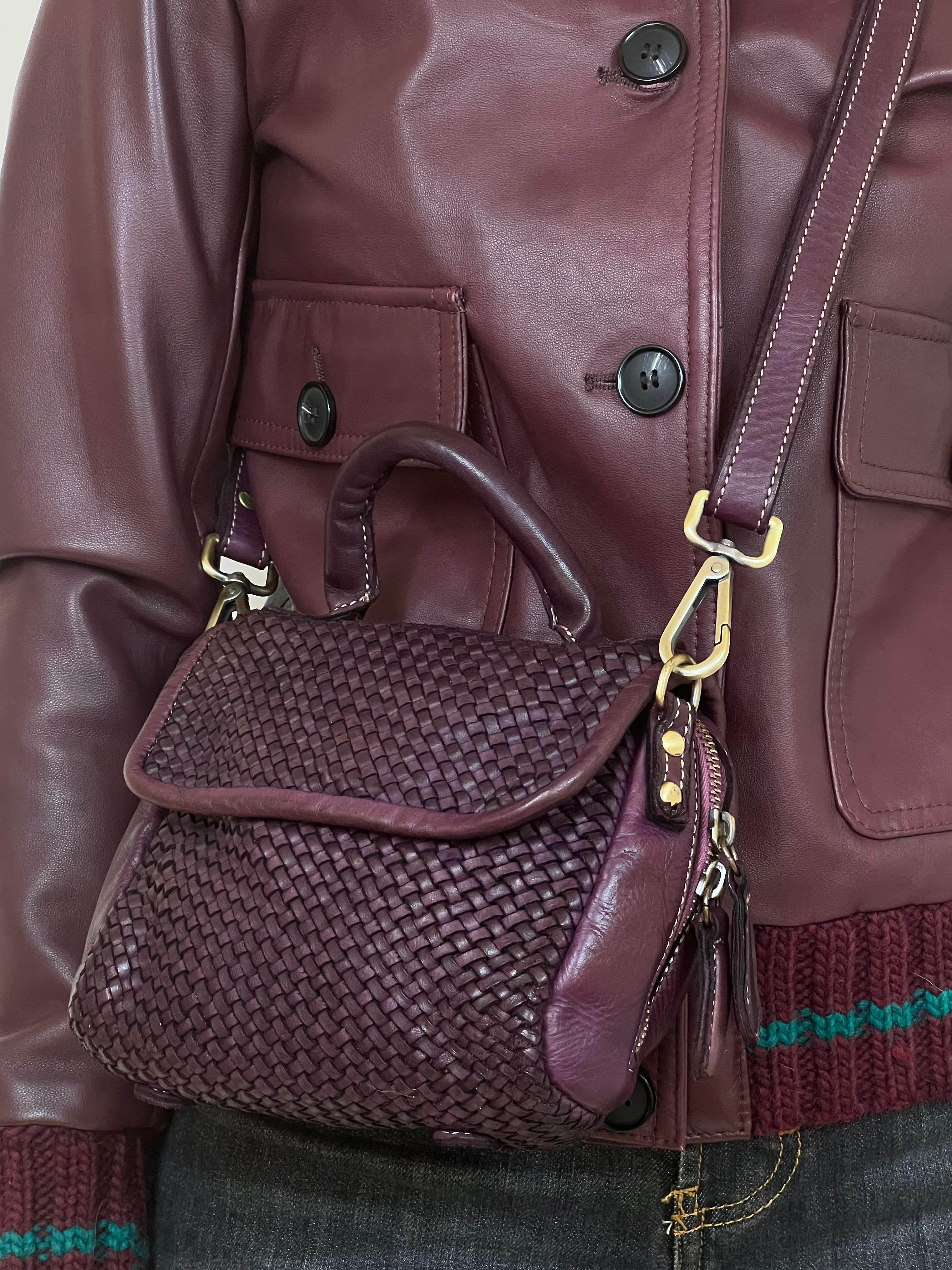 MATIÉ Bag Kitty intreccio pelle