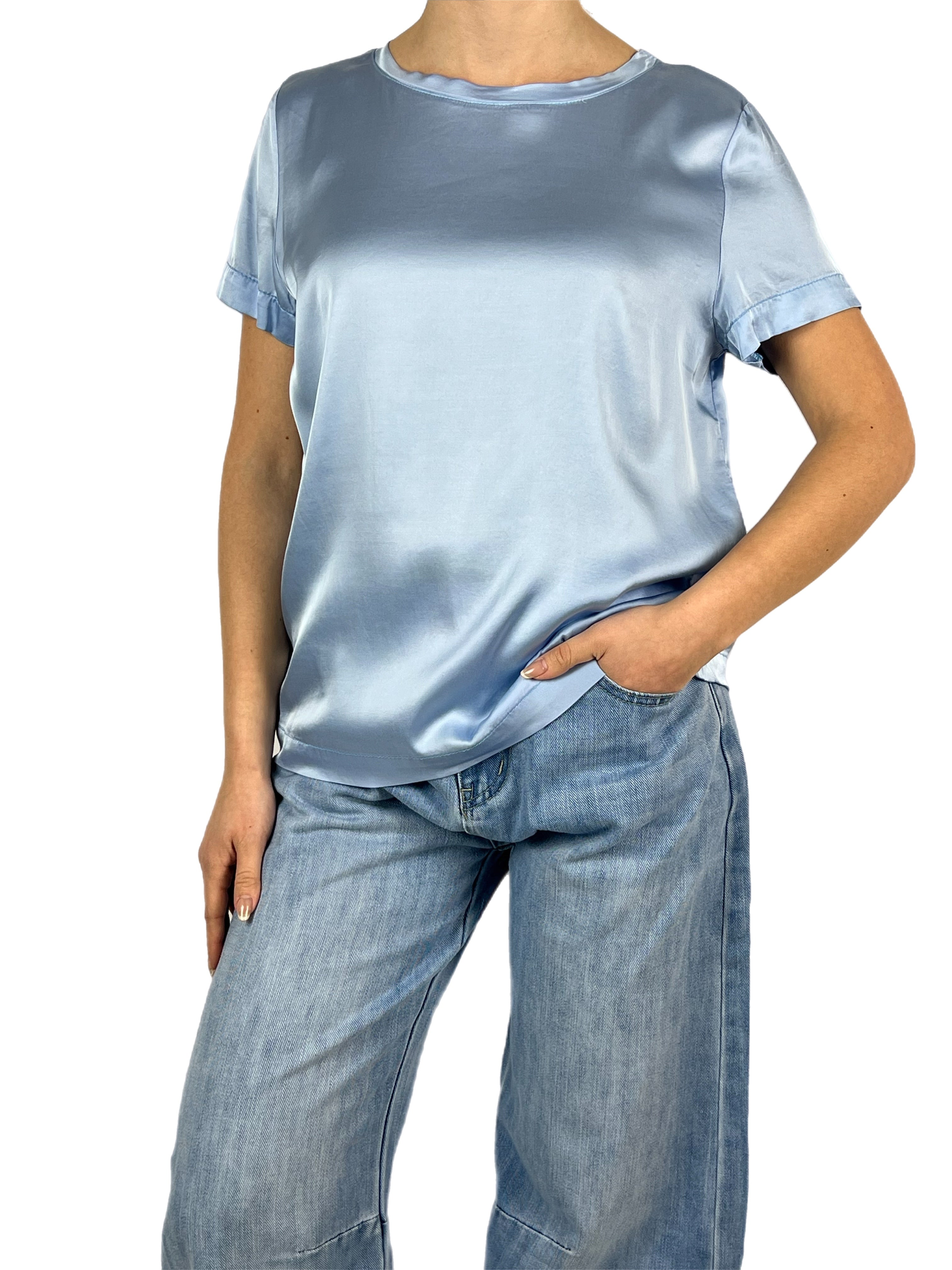 Matié t-shirt tulipano azzurro