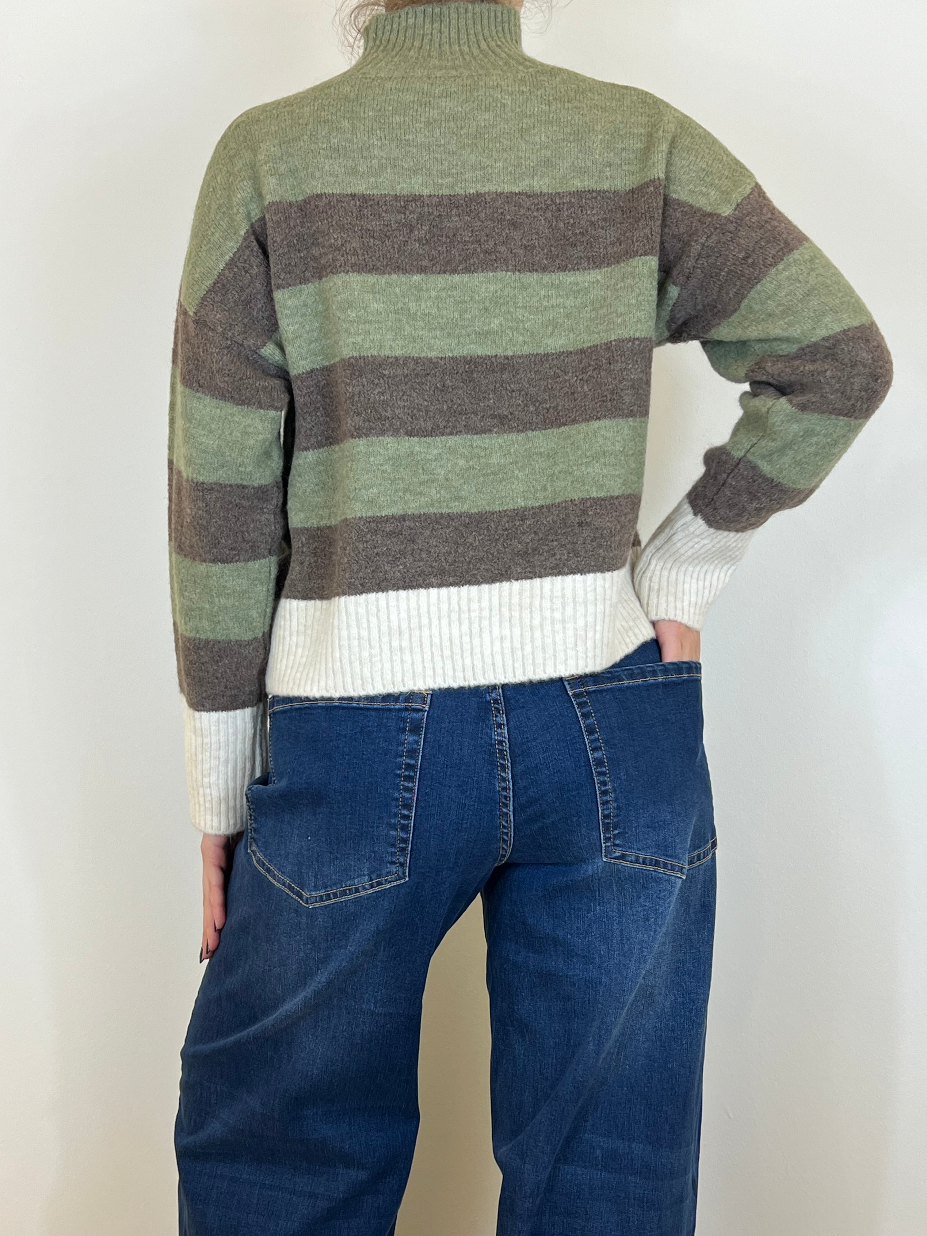 Matié maglia micol salvia/marrone