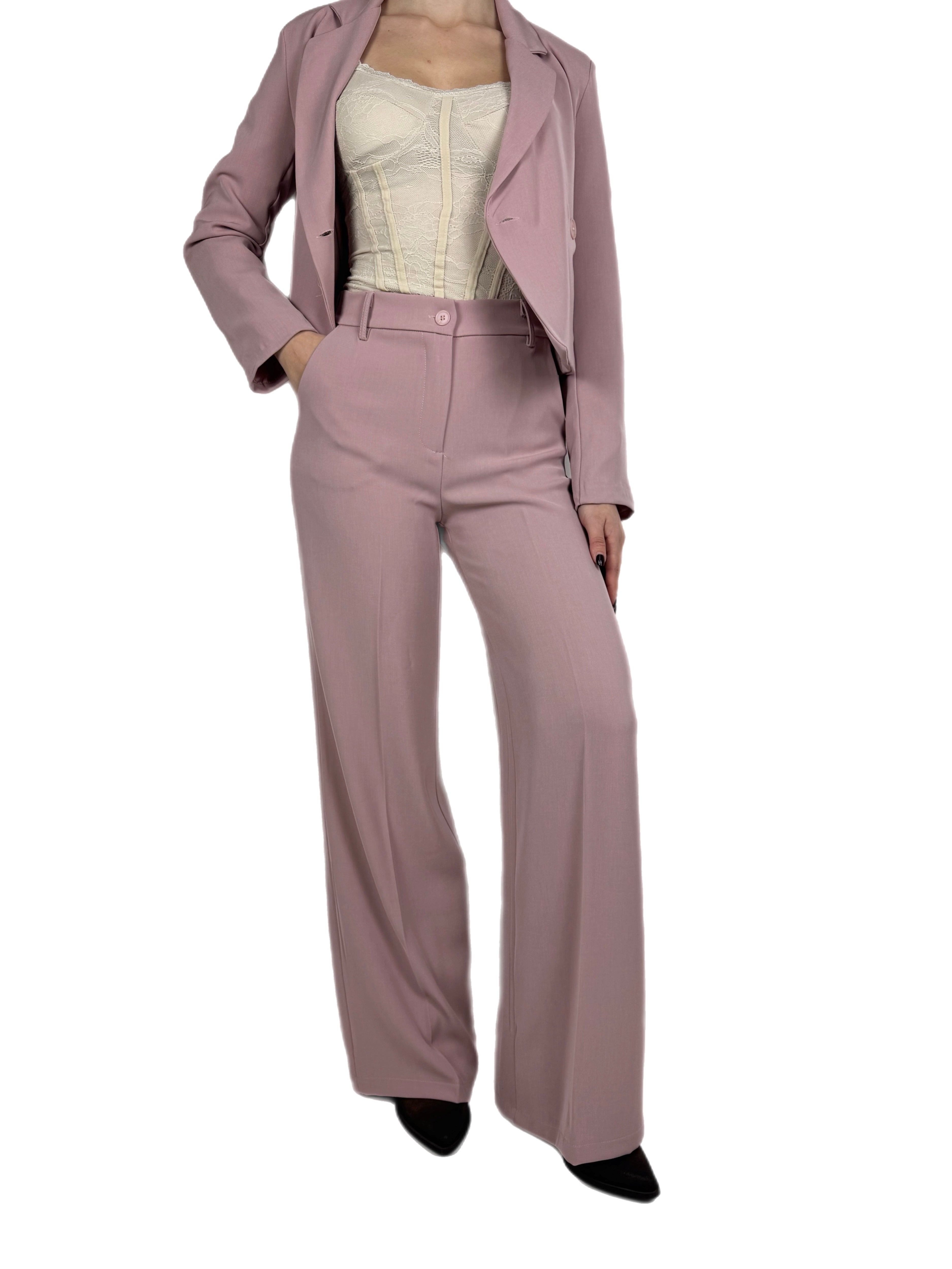 Brend completo crop rosa
