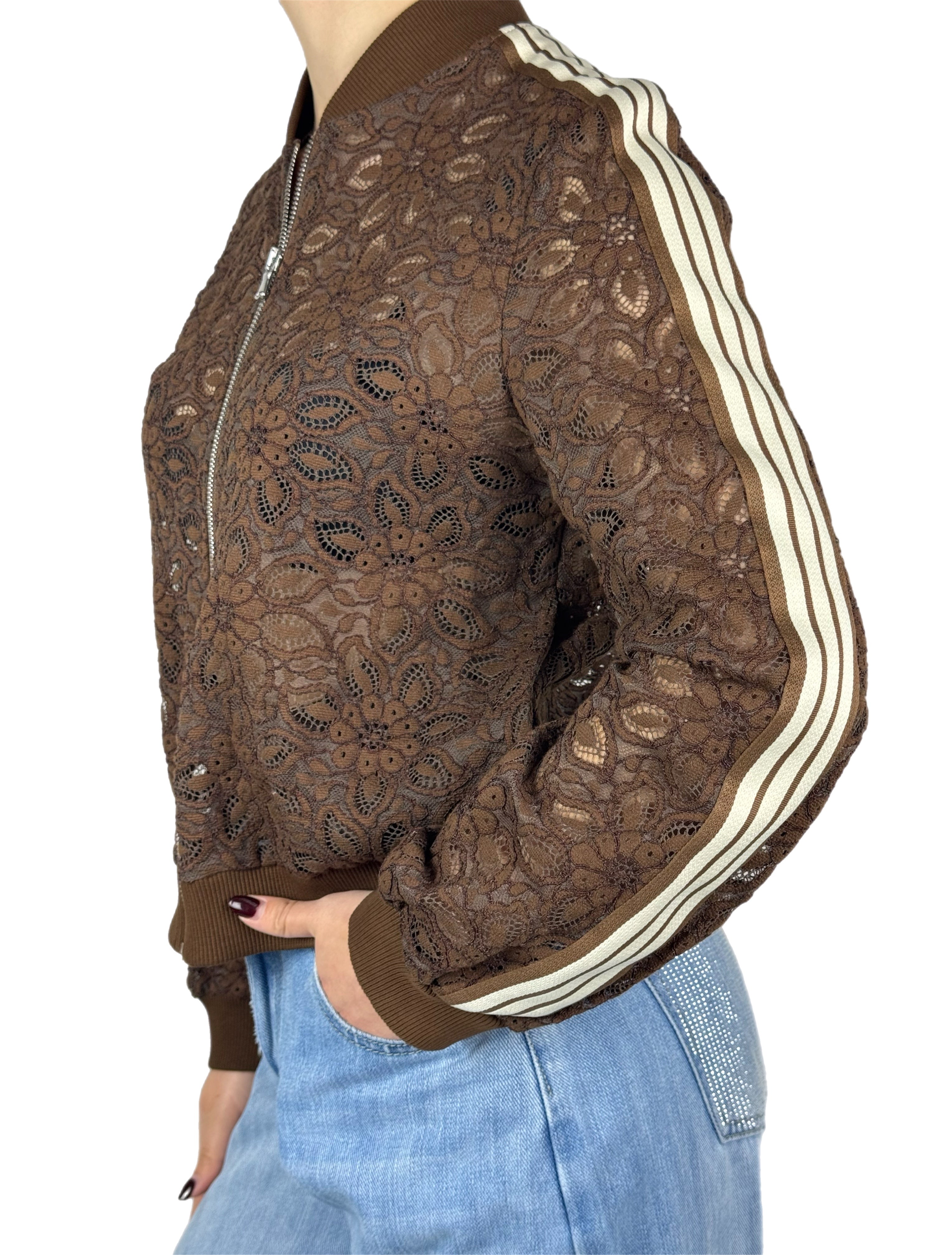 Brend bomber pizzo tabacco