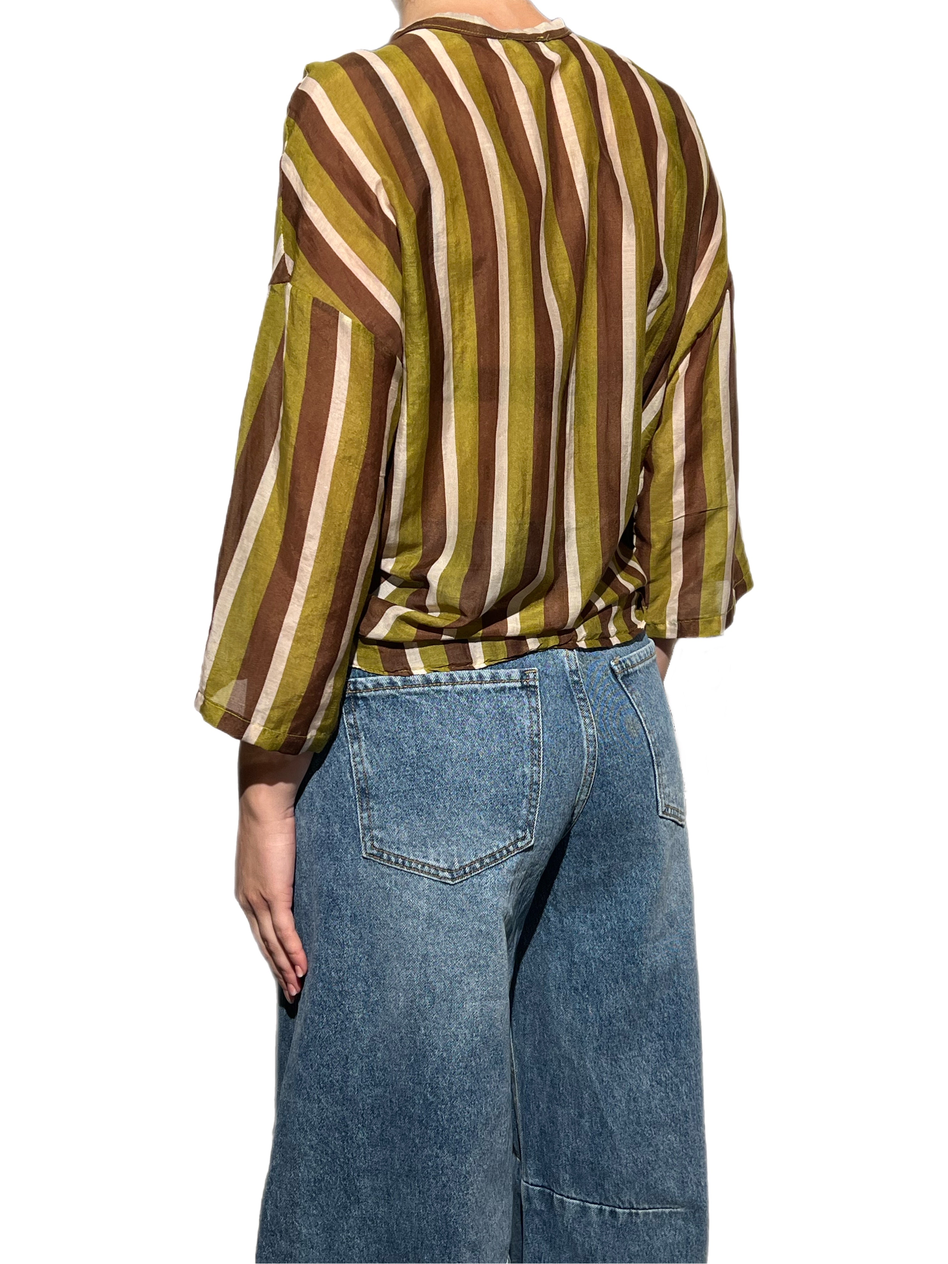 Matié camicia Alice righe olio