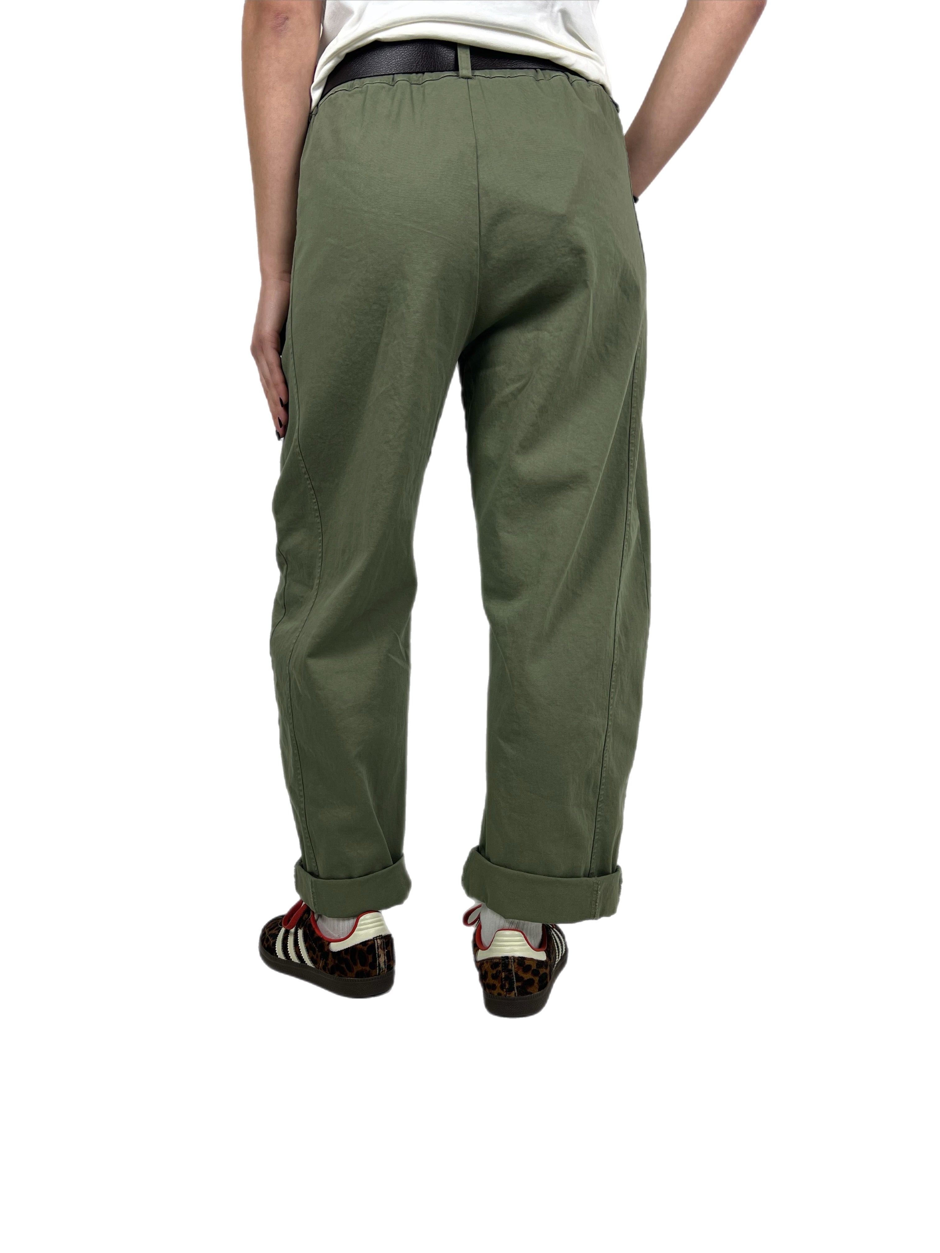 Susy mix pantalone stellina verde
