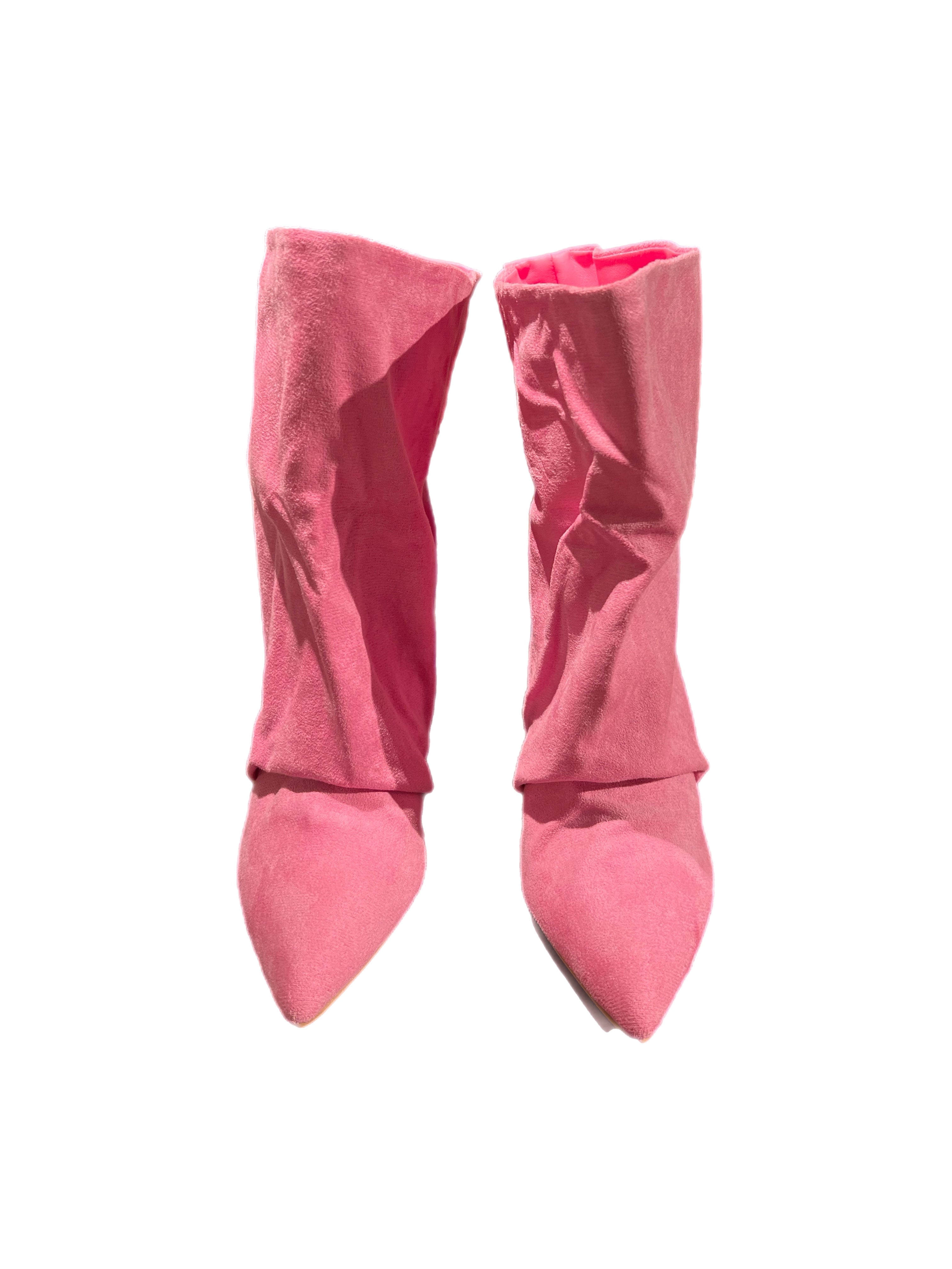 Matié stivaletto giselle ecocamoscio rosa