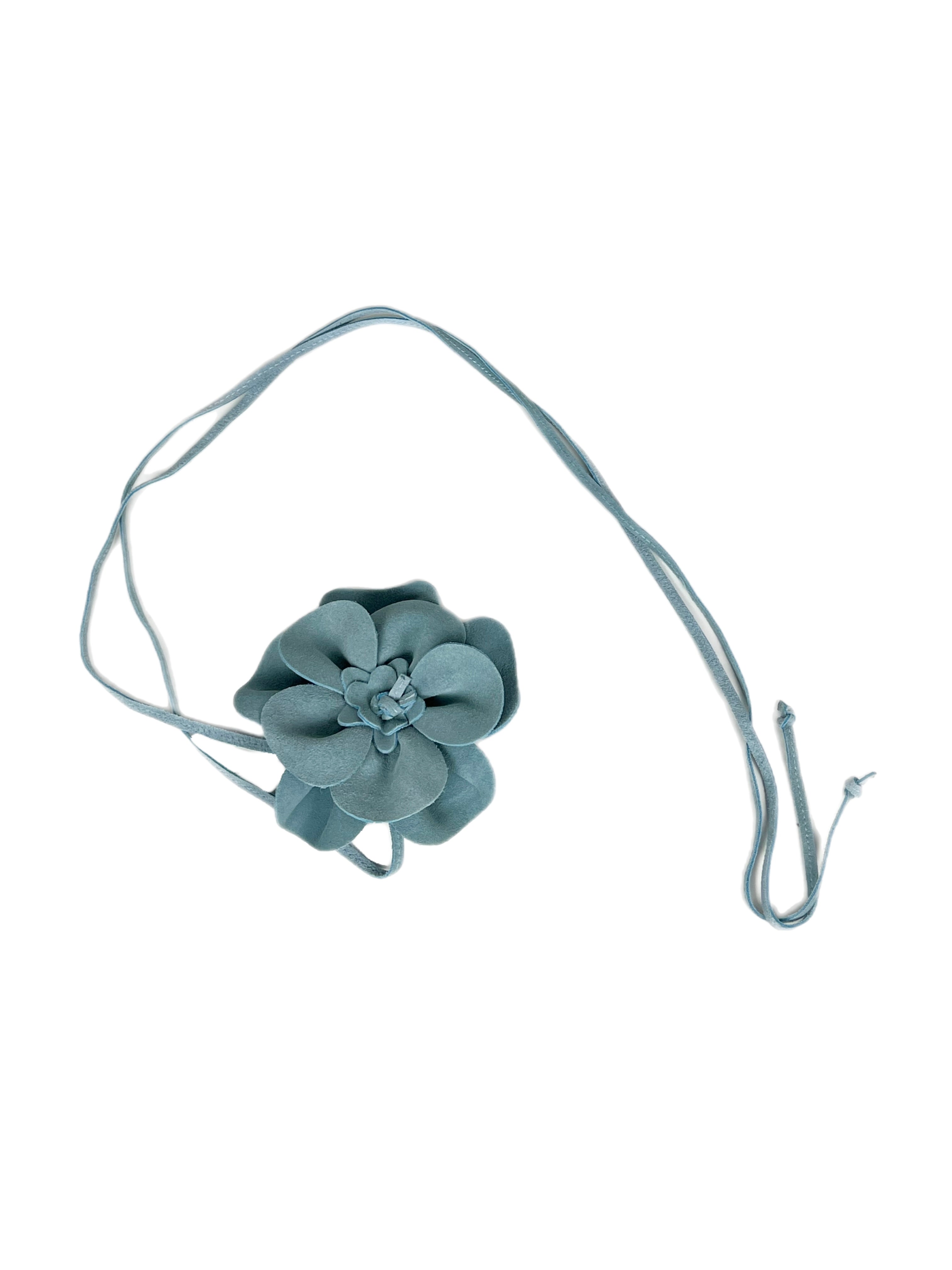 Matié cintura camoscio peonia azzurro