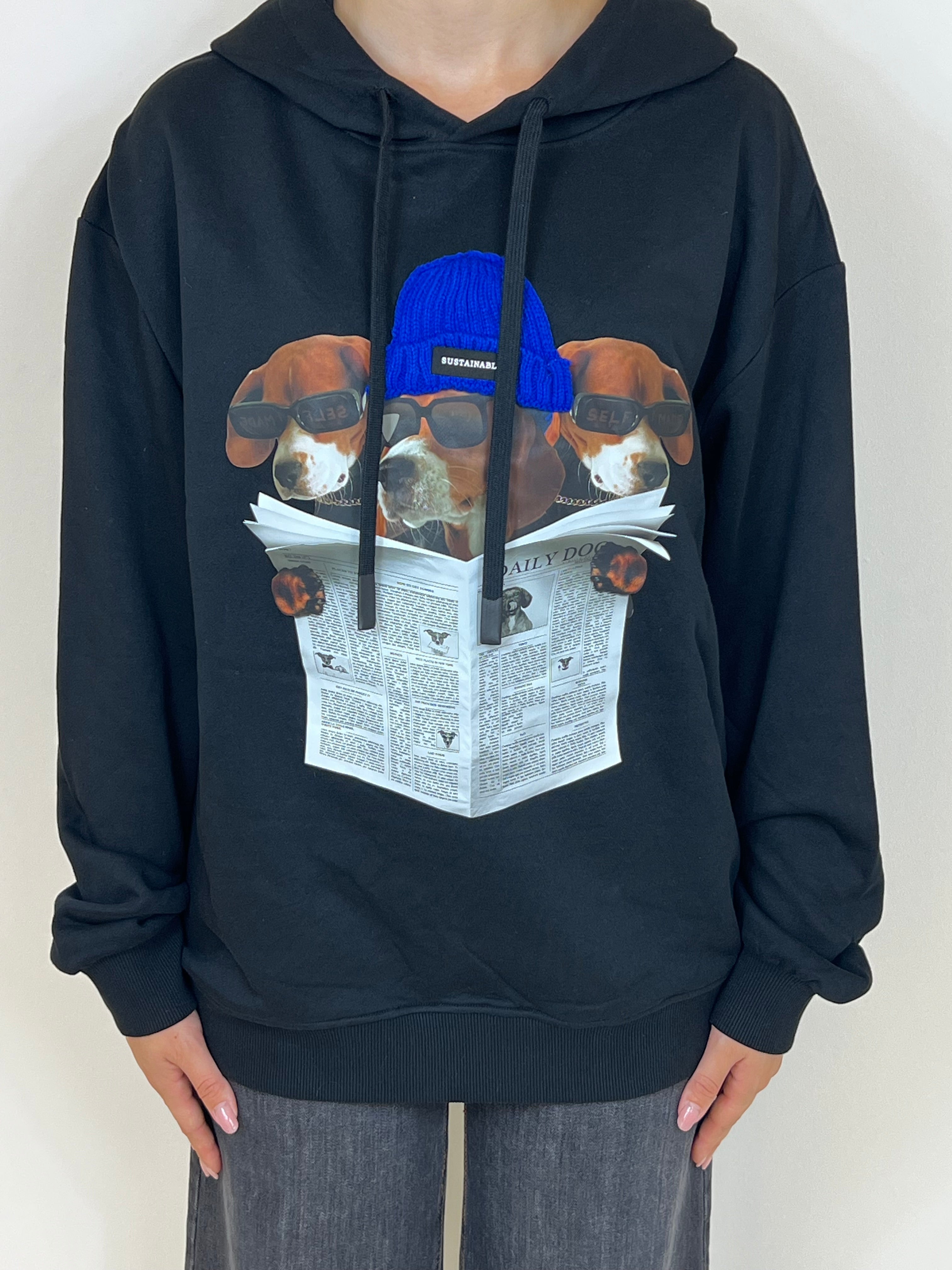 Matié felpa cappuccio dogs