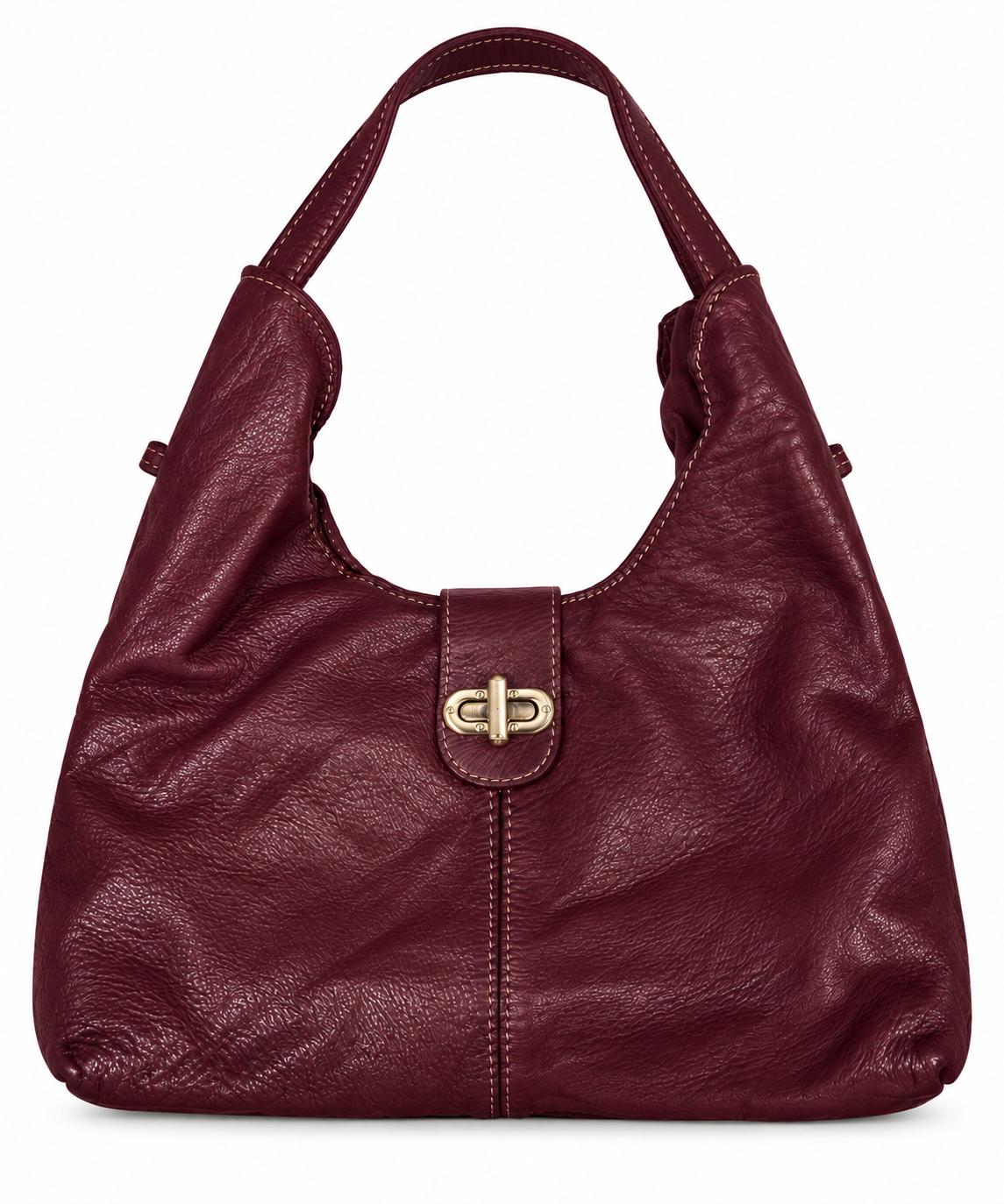 Matié borsa pelle Edimburgo bordeaux