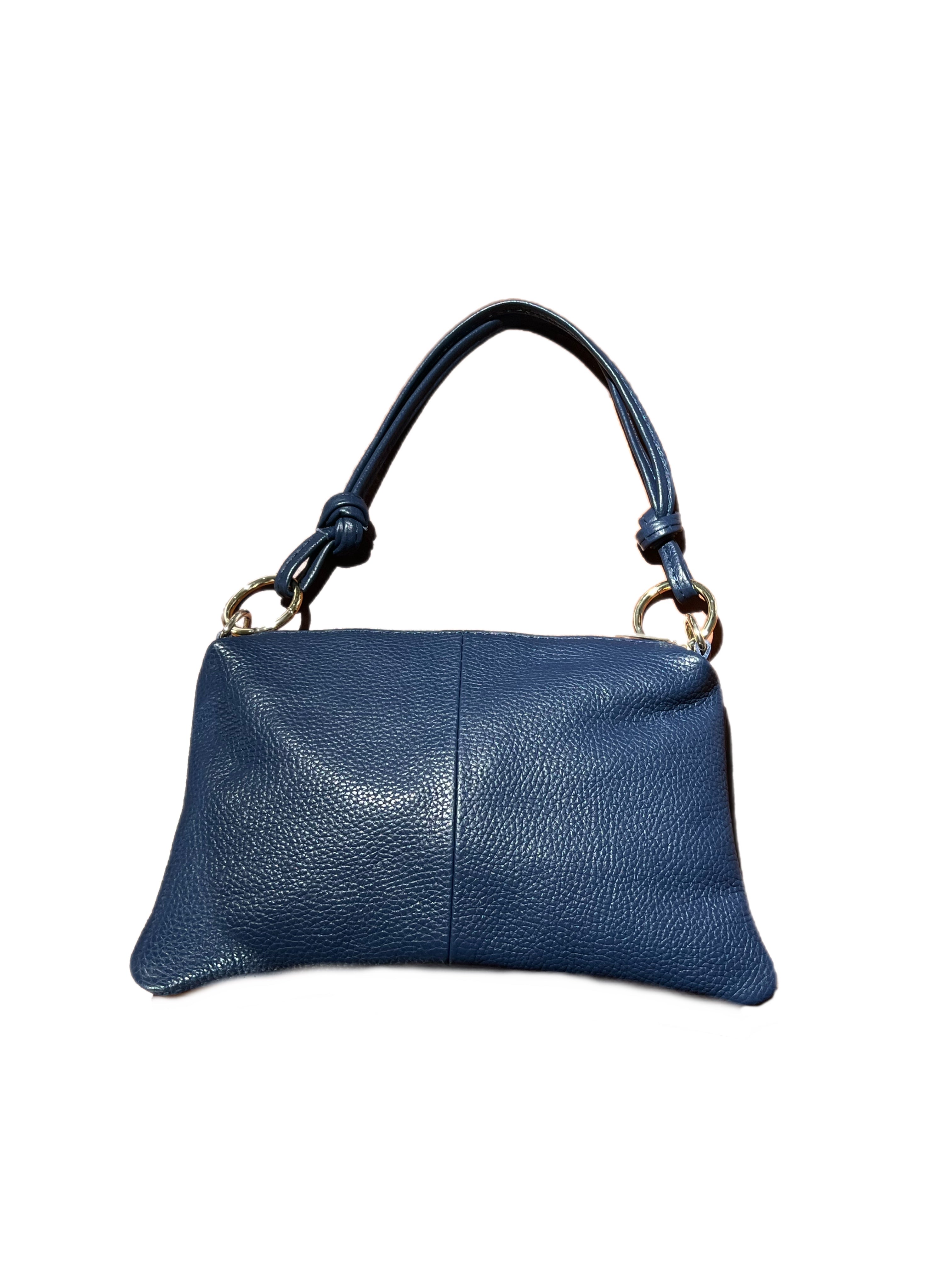 Matié borsa pelle kiky blu