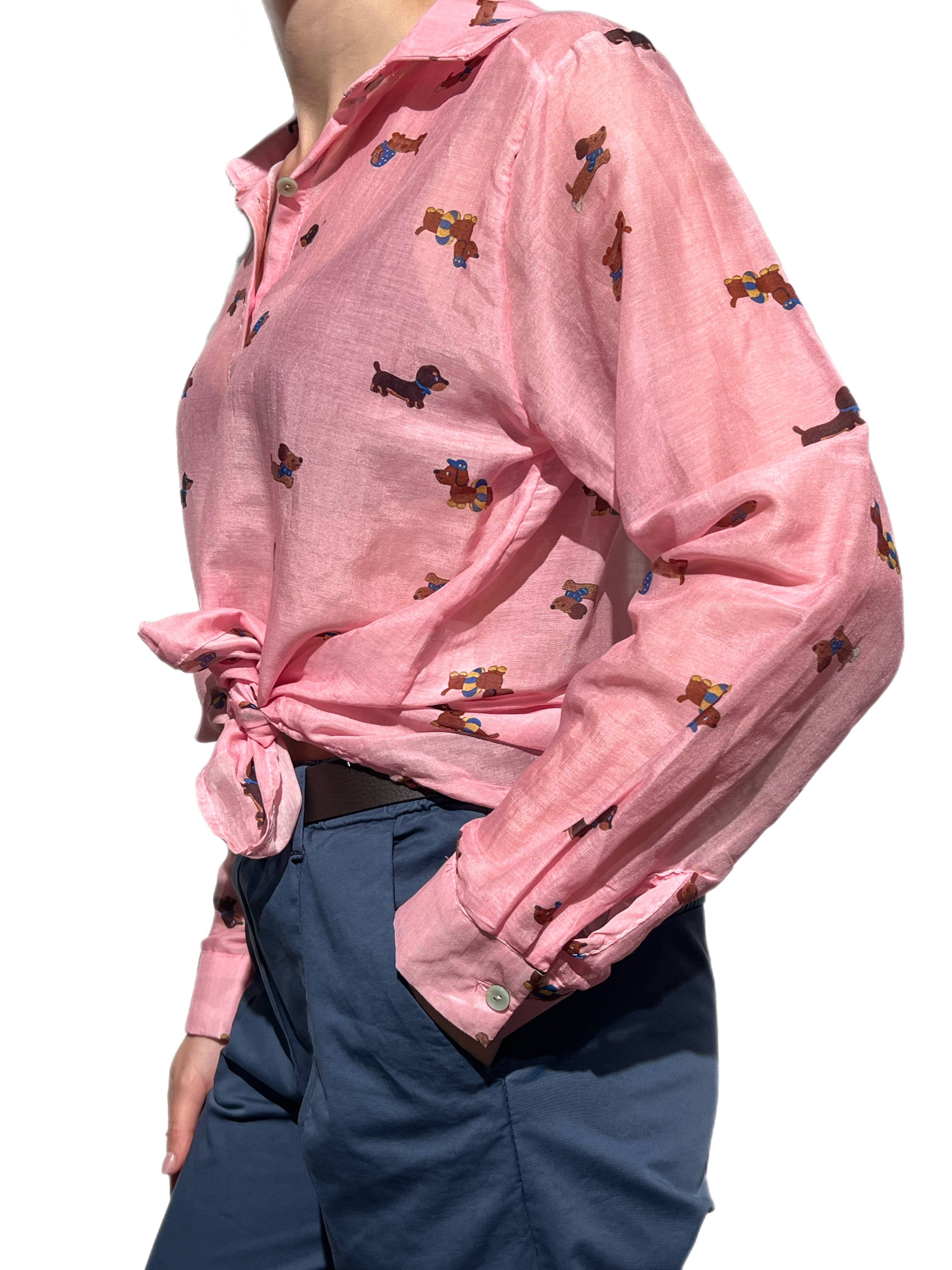 Matié camicia dogs rosa