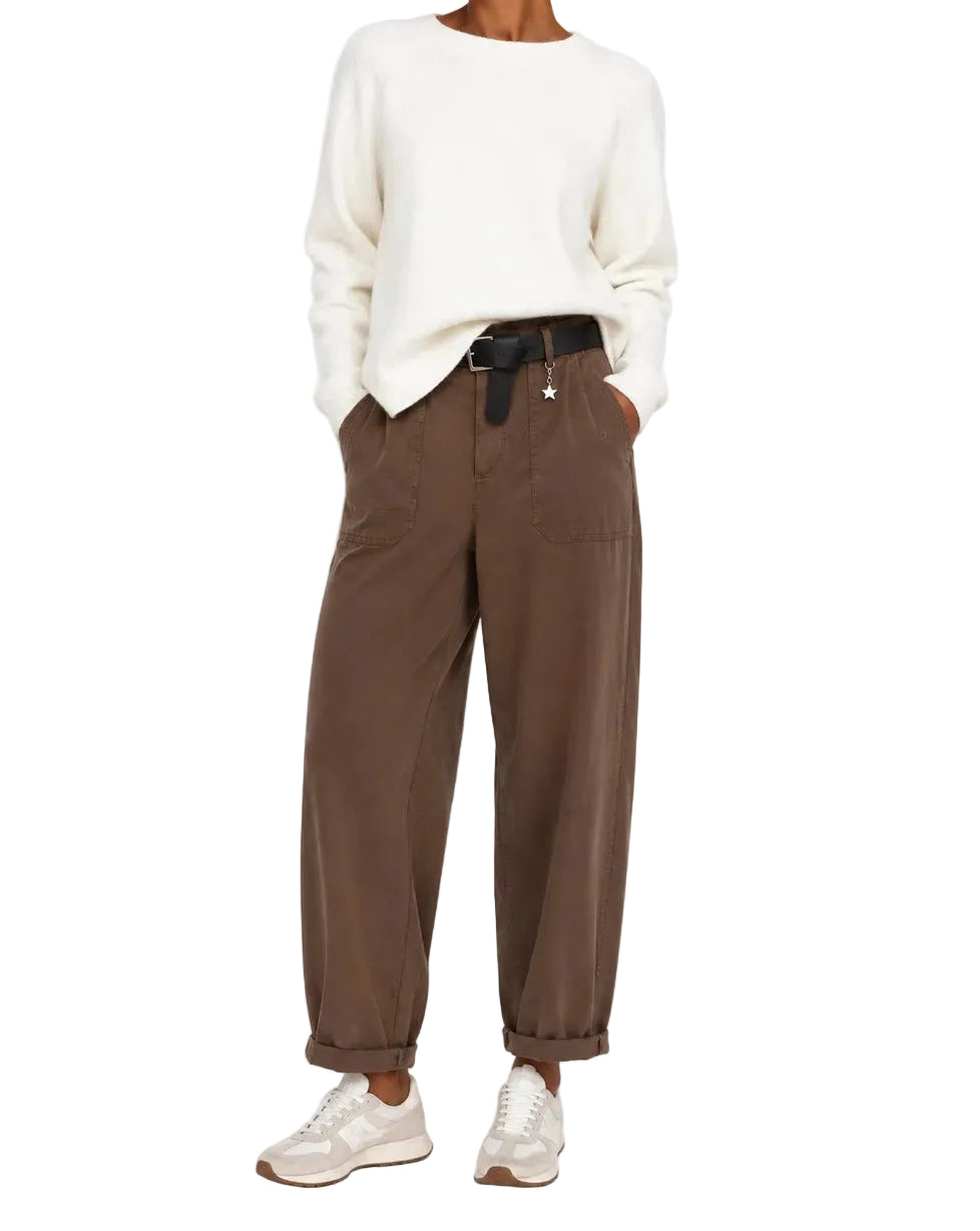 Susy mix pantalone stellina tabacco