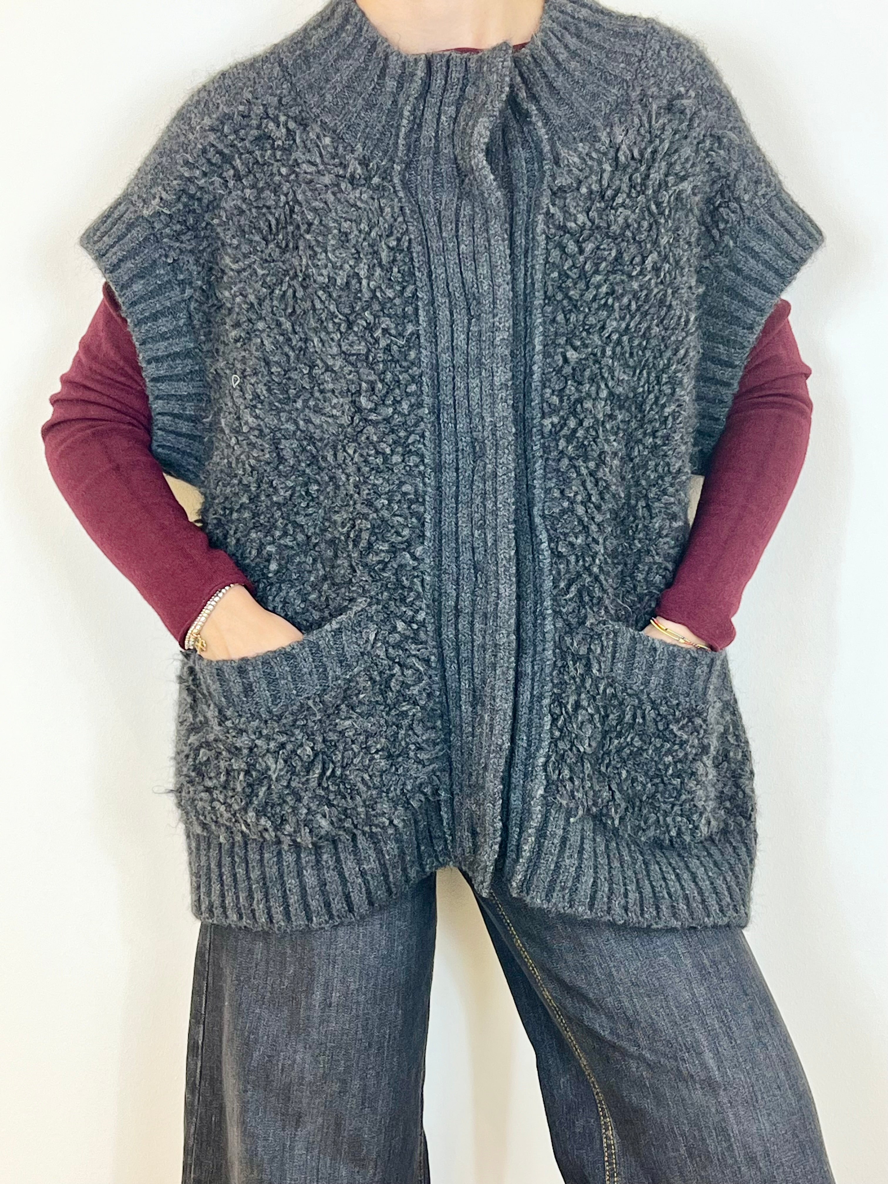 Matié gilet bouclé bear
