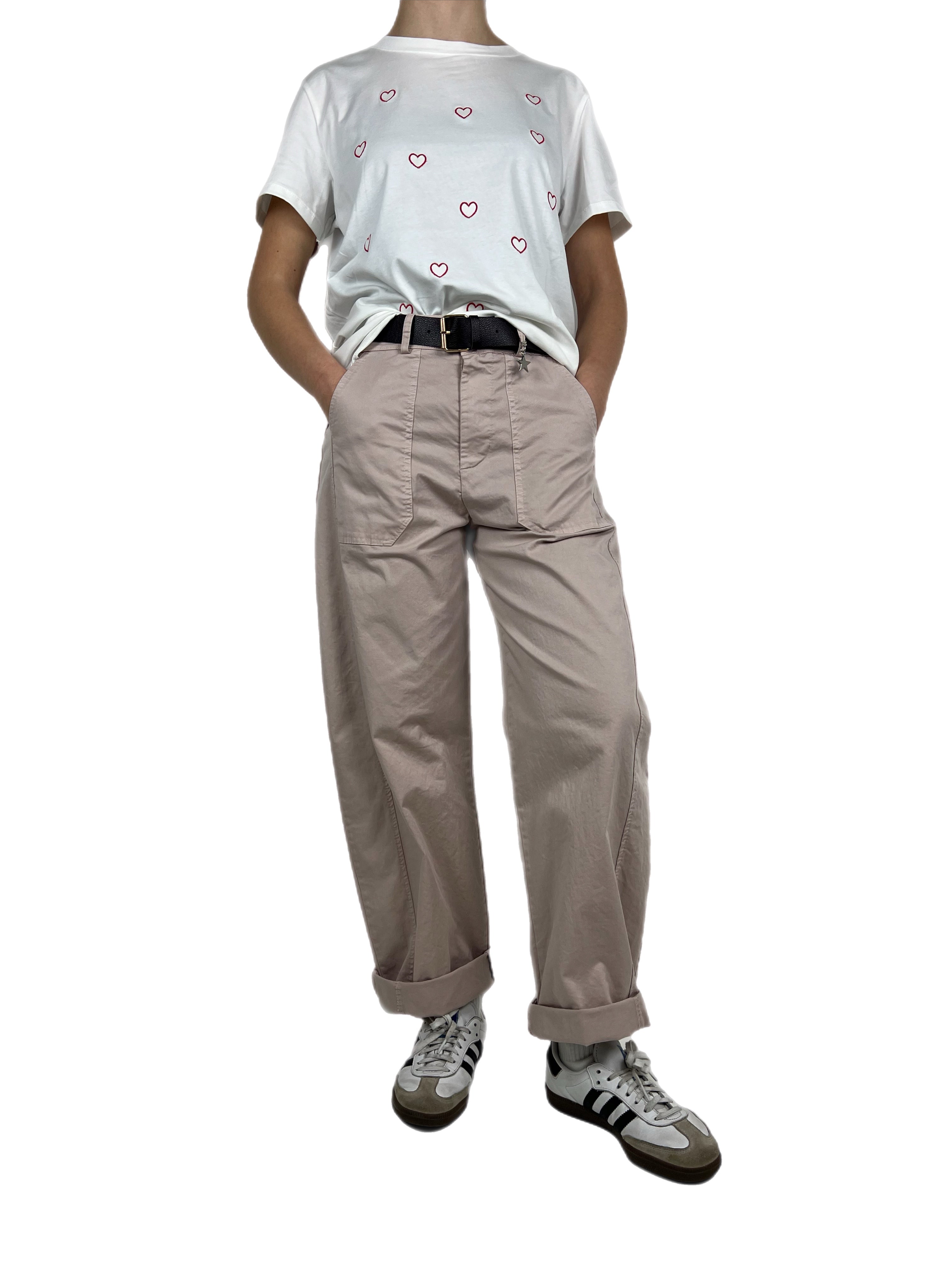 Susy pantalone stellina cipria