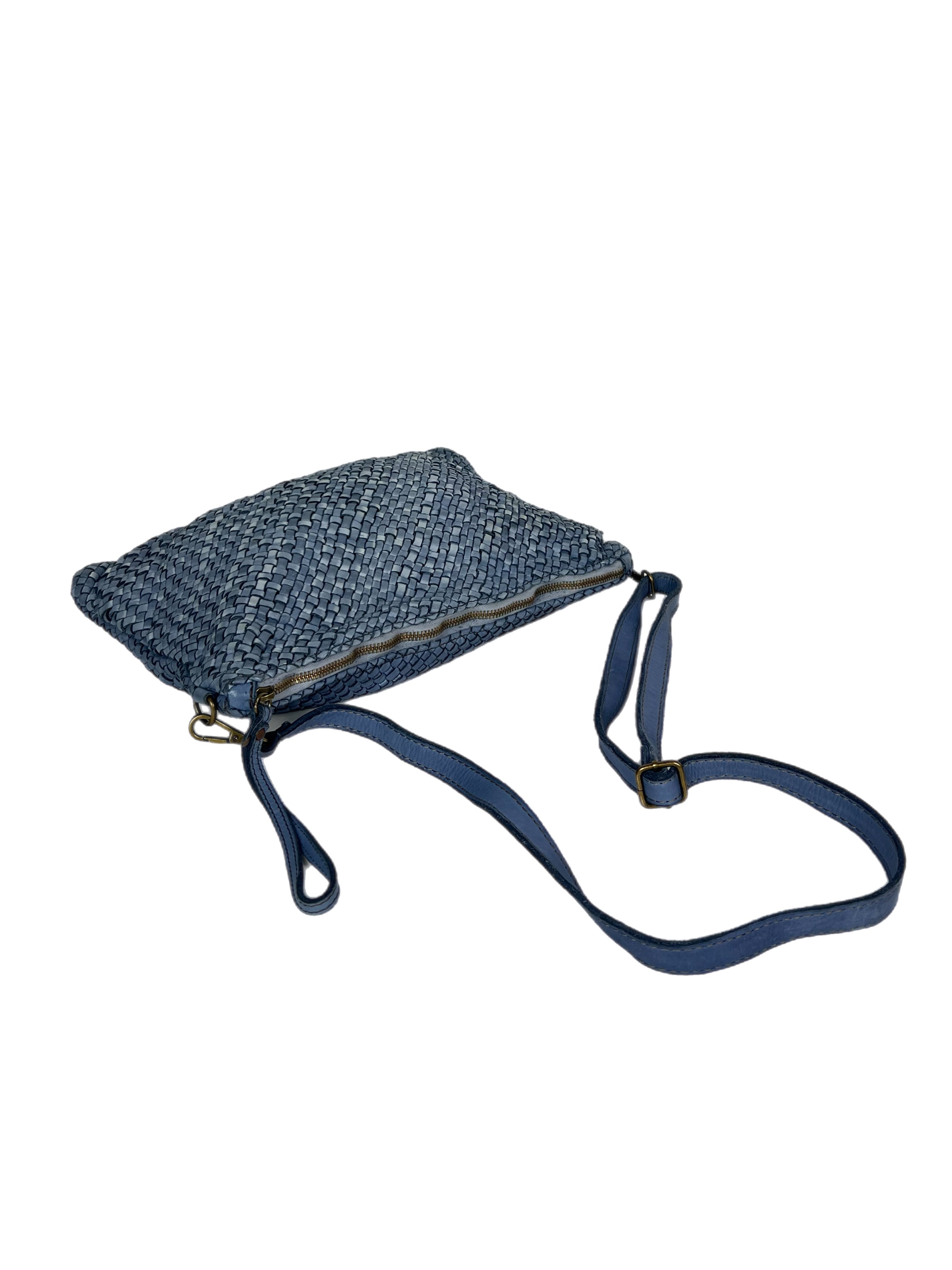 Matié borsa pelle Siviglia azzurro