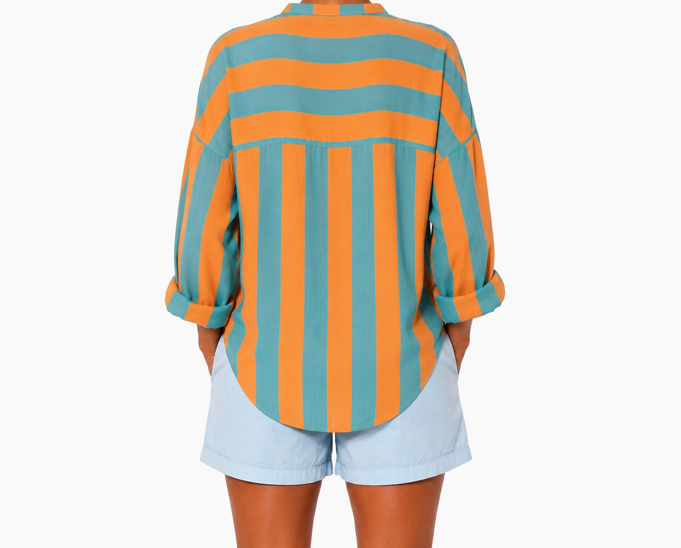 Matié camicia Blanca arancio/azz.