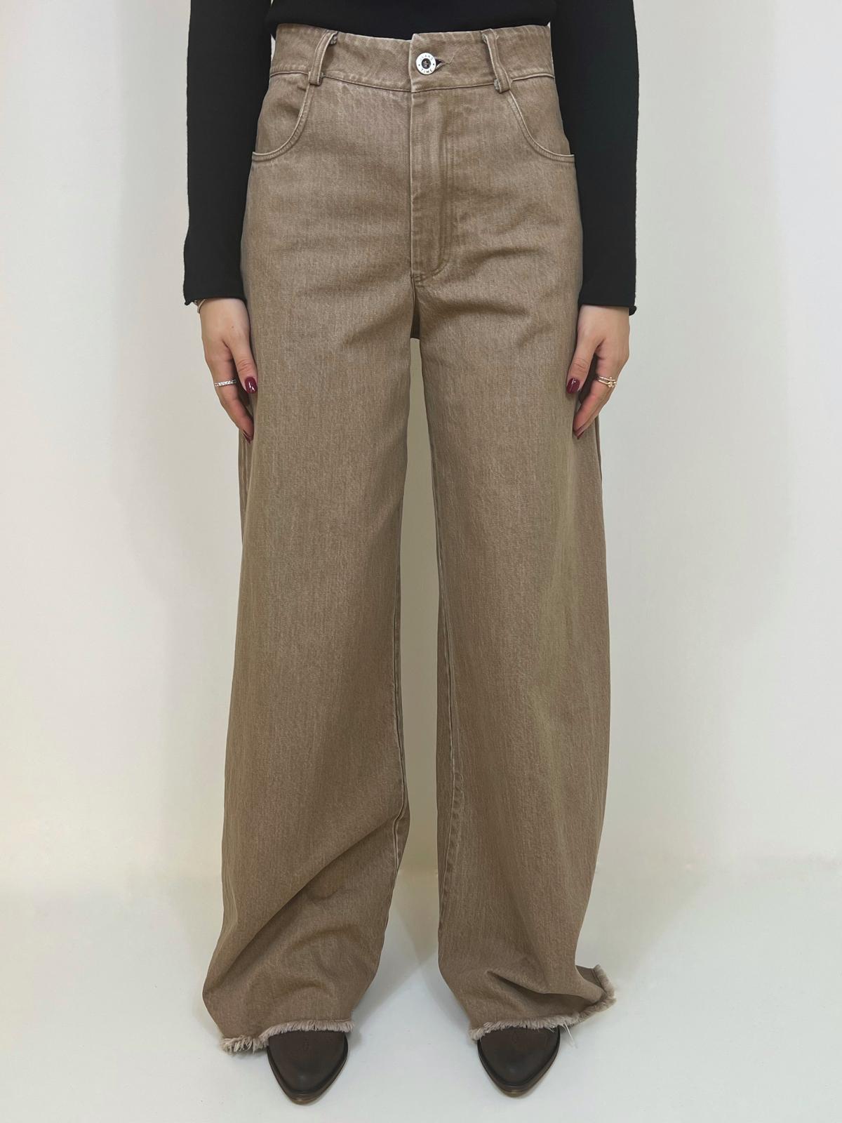 Matié jeans palazzo sfrangiato