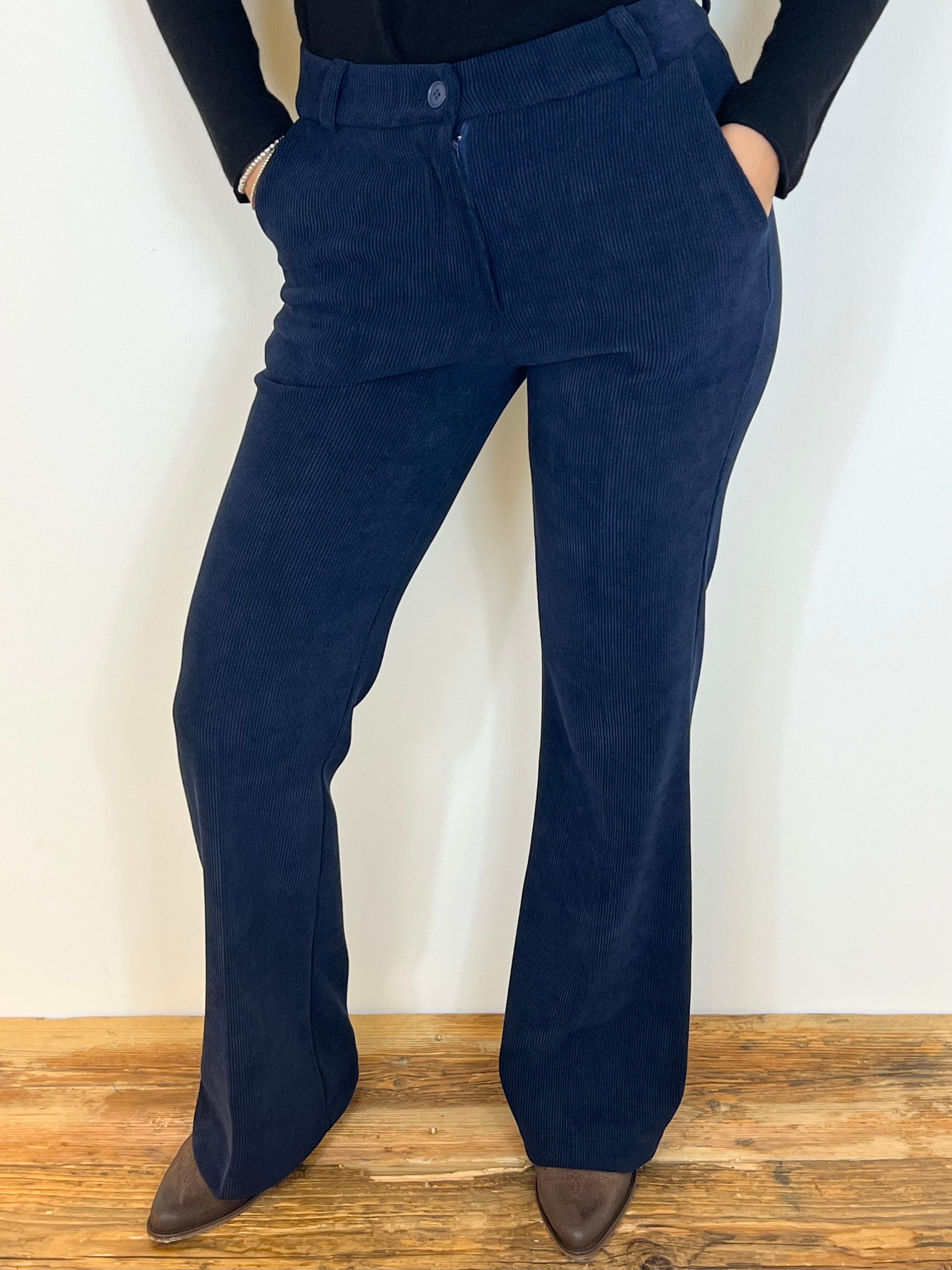 Matié pantalone velluto blu