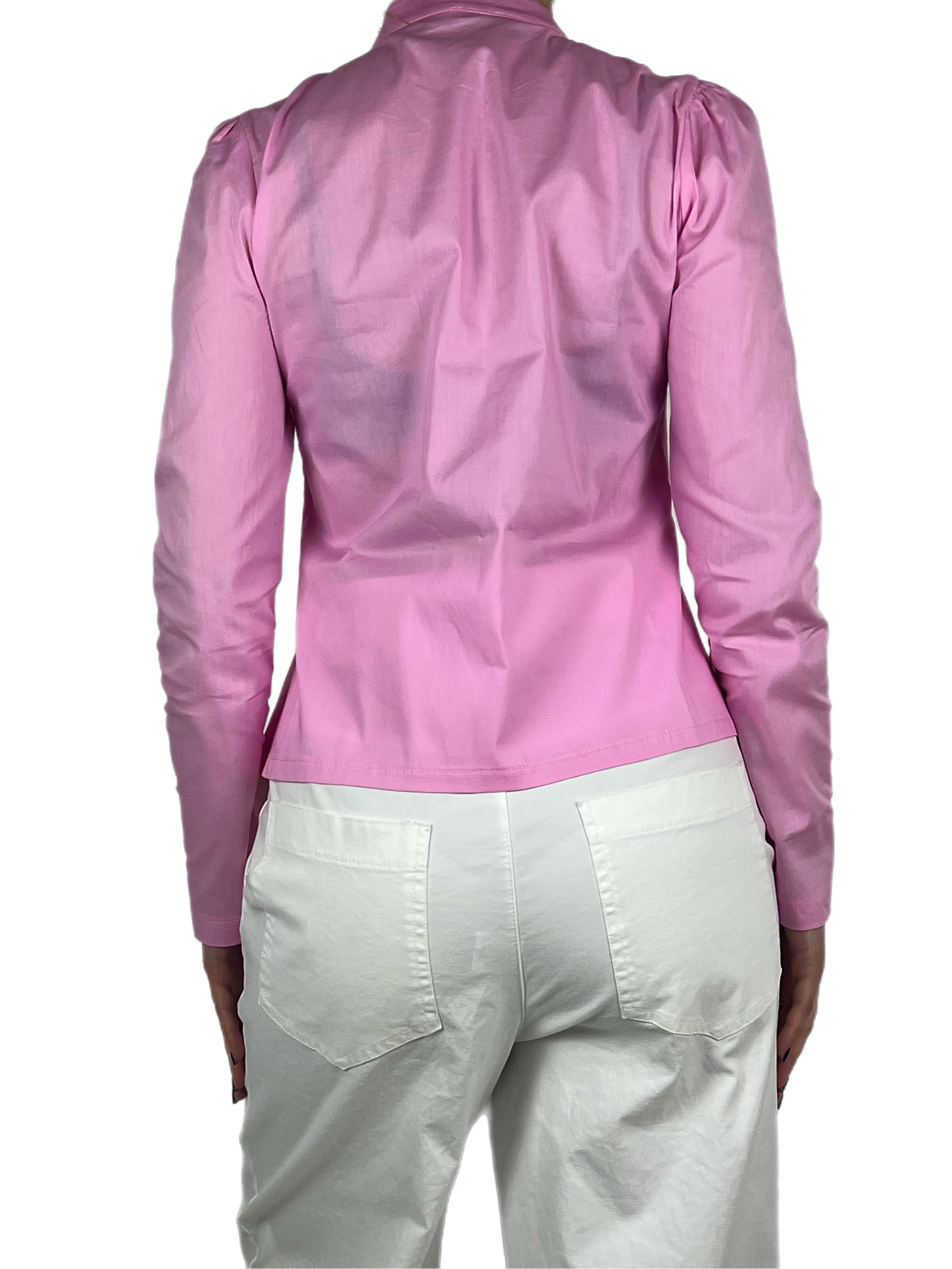 Brend camicia alamari rosa