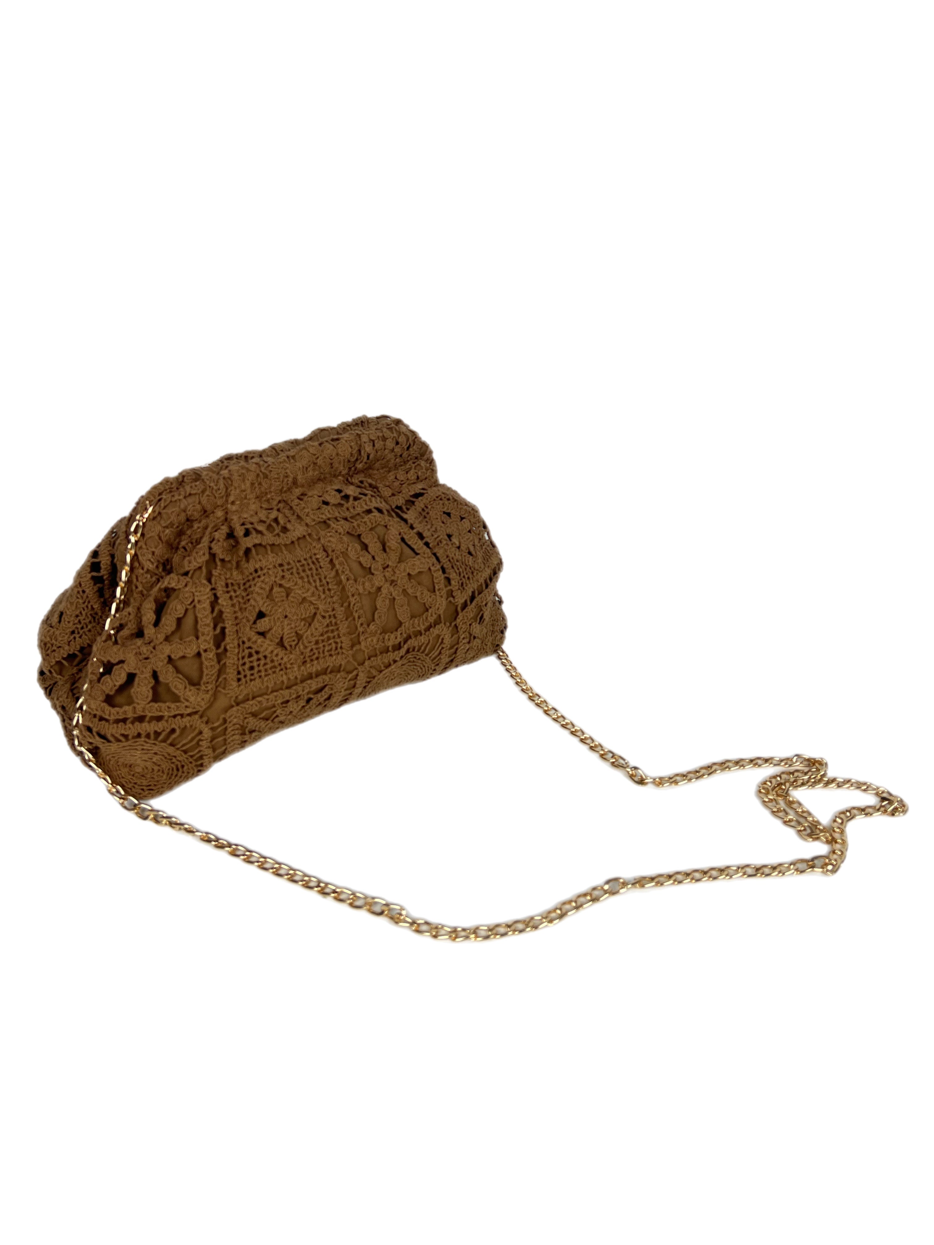 Matié pochette pizzo tabacco