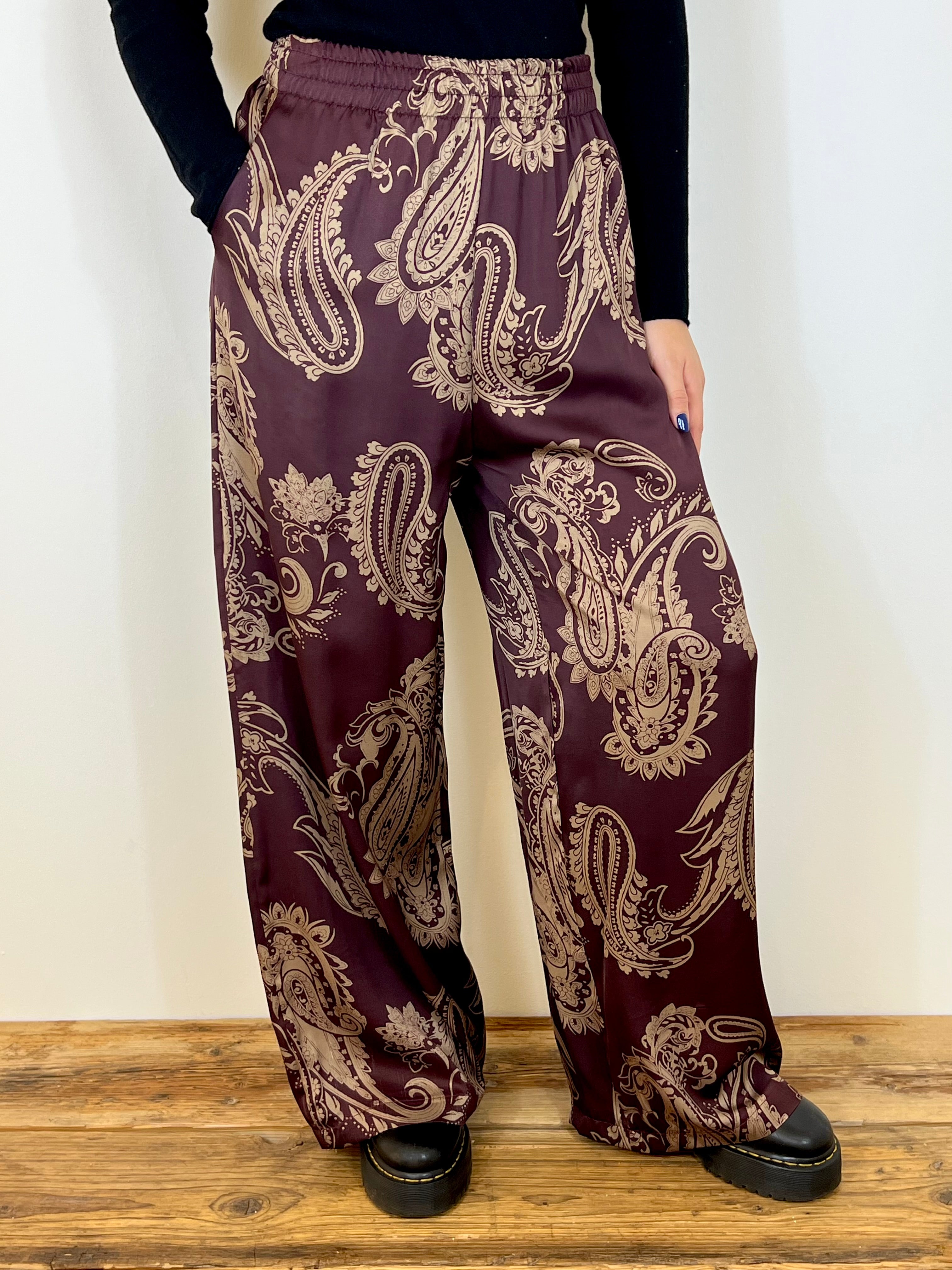 Matié pantalone algeri burgundy